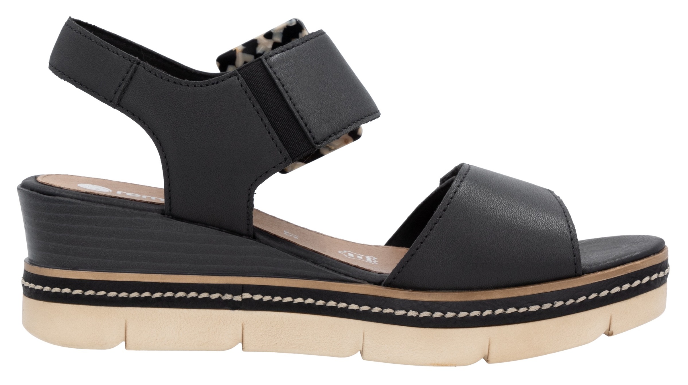 Remonte Keilsandalette »Elisabeth Hurley-Collection«, Keilabsatz, Riemensandale, Sommerschuh, auffällige Zierschnalle