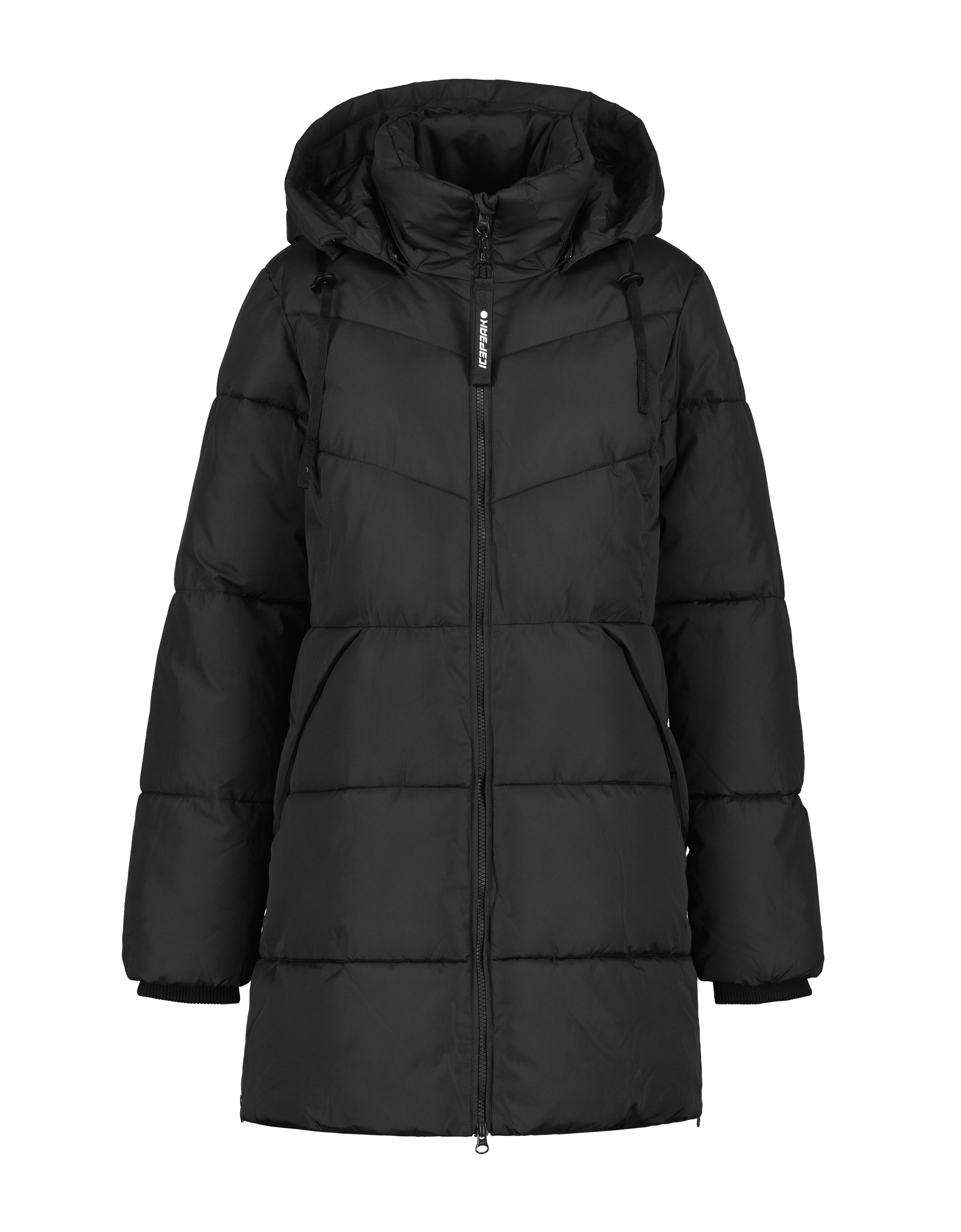 ICEPEAK Damen Steppmantel "ADAIRE"basic schwarz, Gr. 38, Obermaterial: 100% Polyester, Mäntel