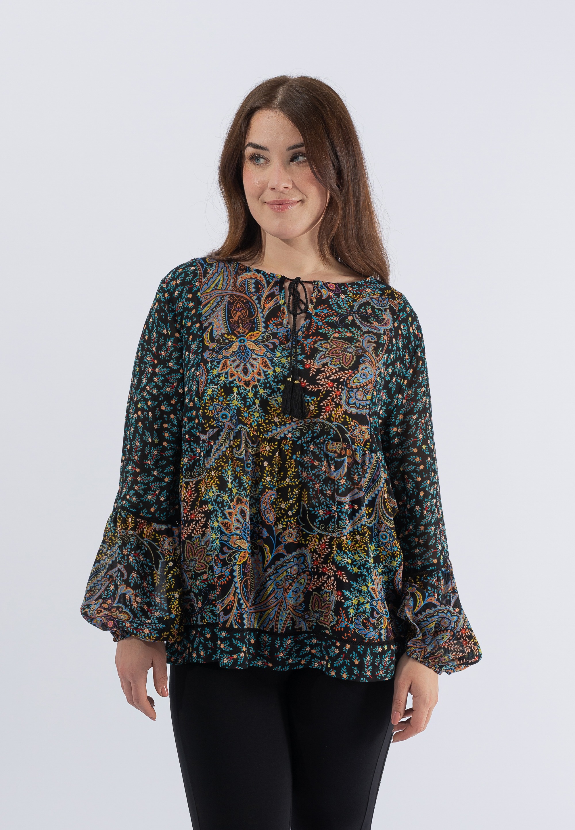 October Klassische Bluse, mit floralem kaufen für Allover-Print BAUR 