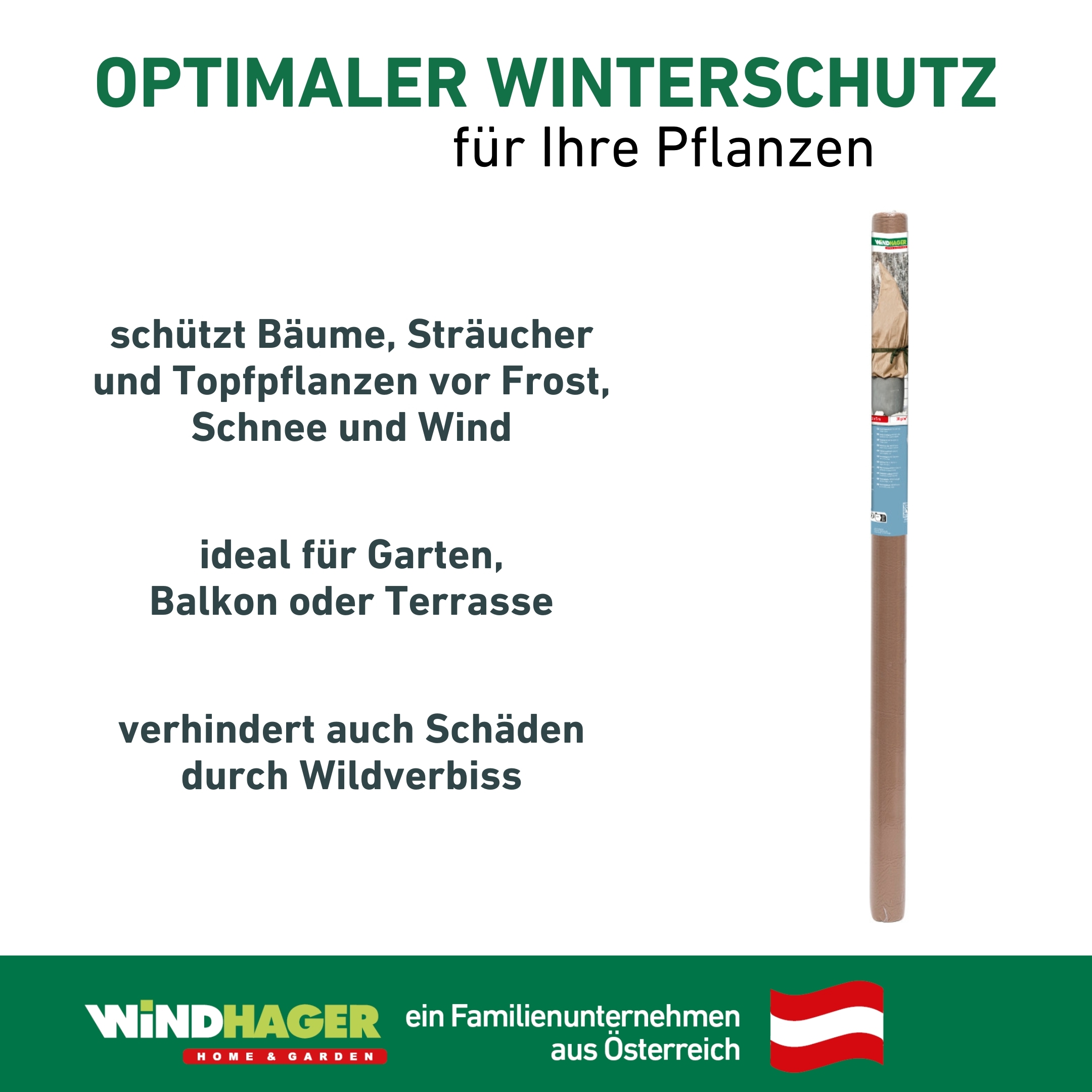 Windhager Winterschutzvlies »Protect, Gartenvlies zum Abdecken von Pflanzen« 1 Stk. tlg. Frostschutzvlies atmungsaktiv, 5 x 2 m, 30 g/m²