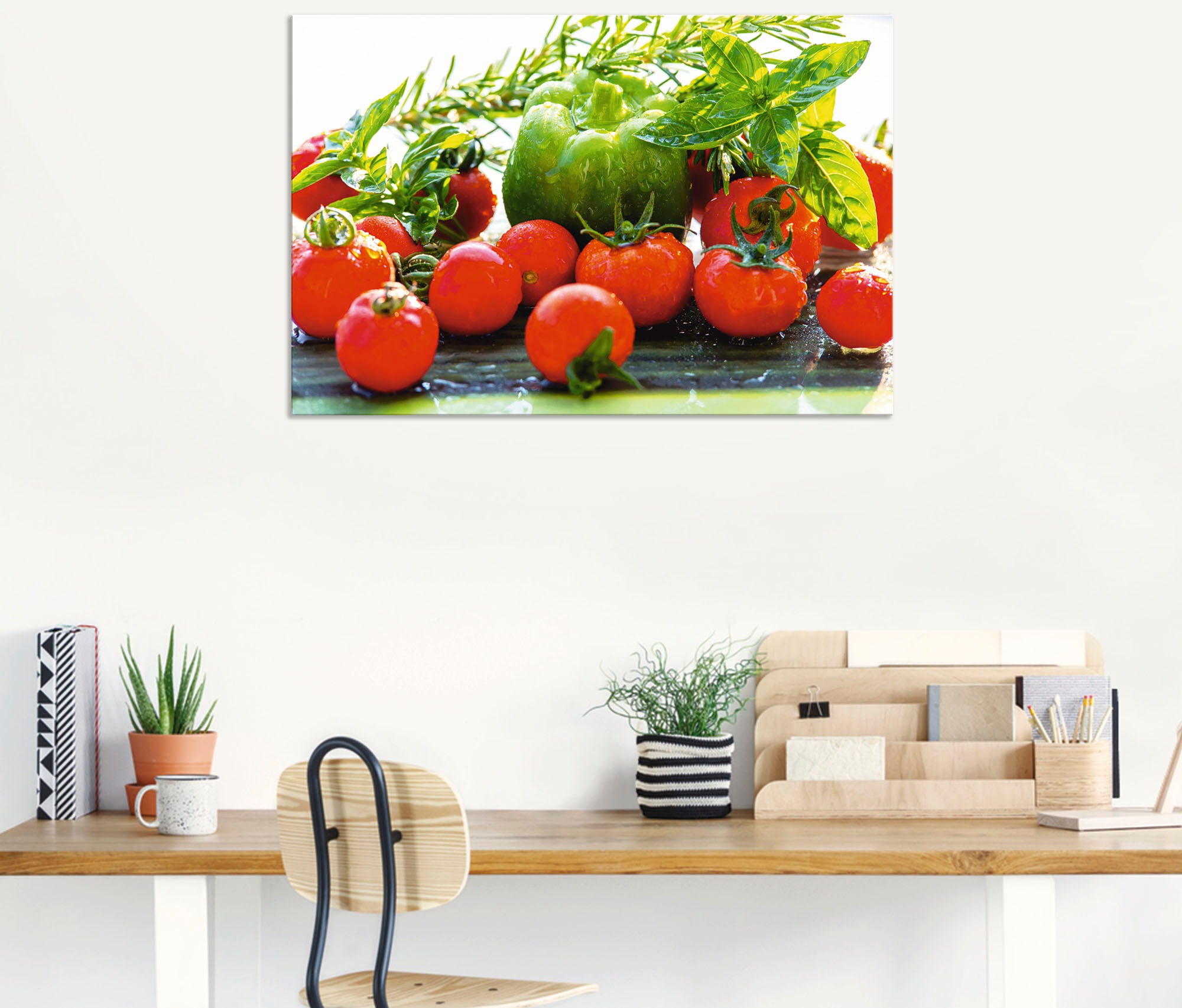 Artland Wandbild »Garten frische als bestellen versch. | BAUR Größen St.), Leinwandbild, oder (1 Lebensmittel, in Tomaten«, Alubild, Poster Wandaufkleber