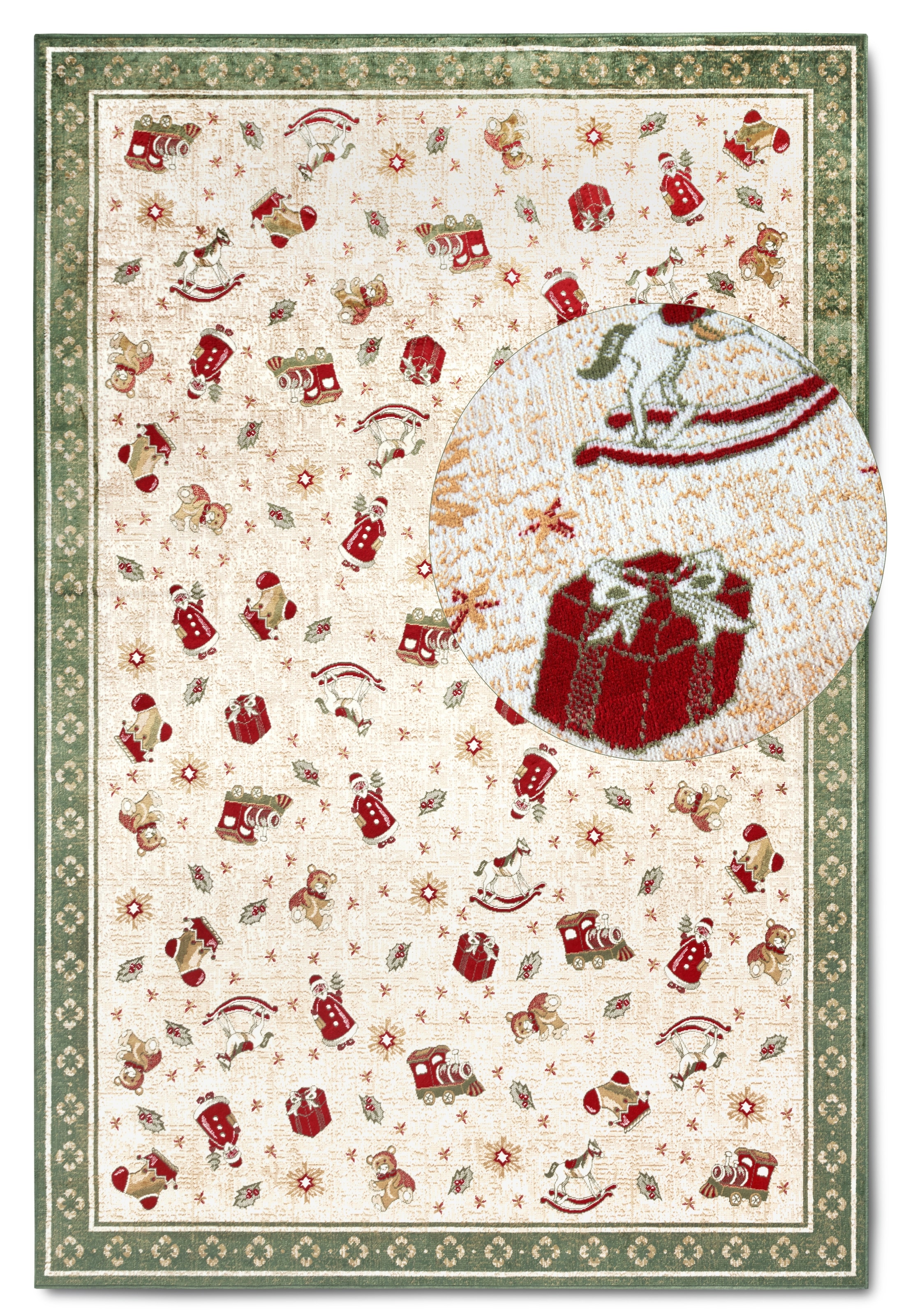 Villeroy & Boch Teppich »Nostalgic Shine Toy's Delight, eckig, rund und Läufer«, rechteckig, 6 mm Höhe, Weihnachten, Wohnzimmer, Flur, Geschenk, Toys Delight, Dekoration