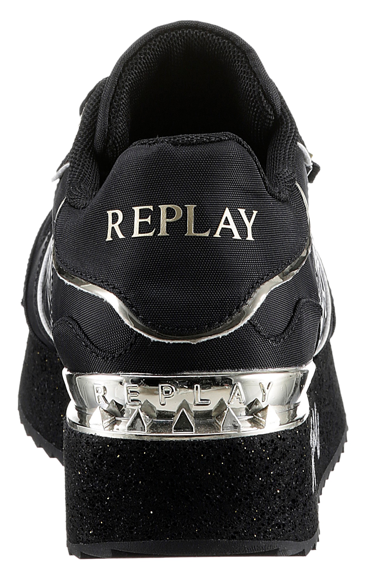 Replay Plateausneaker »PENNY ALL«, Freizeitschuh, Halbschuh, Schnürschuh mit goldfarbenen Details