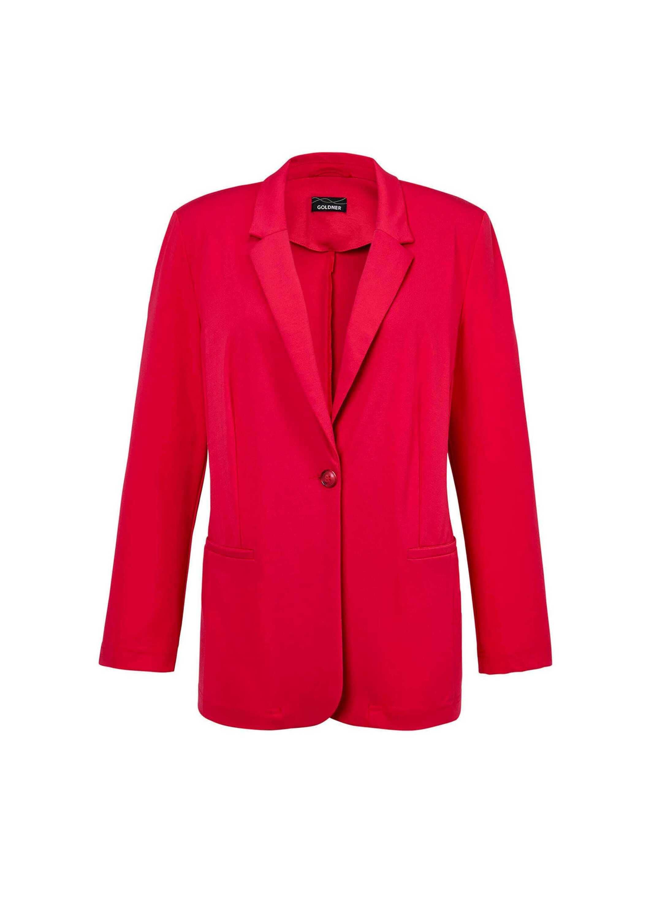 GOLDNER Jackenblazer "Damenblazer mit Reverskragen und Paspeltaschen" mit formgebenden Teilungsnähte