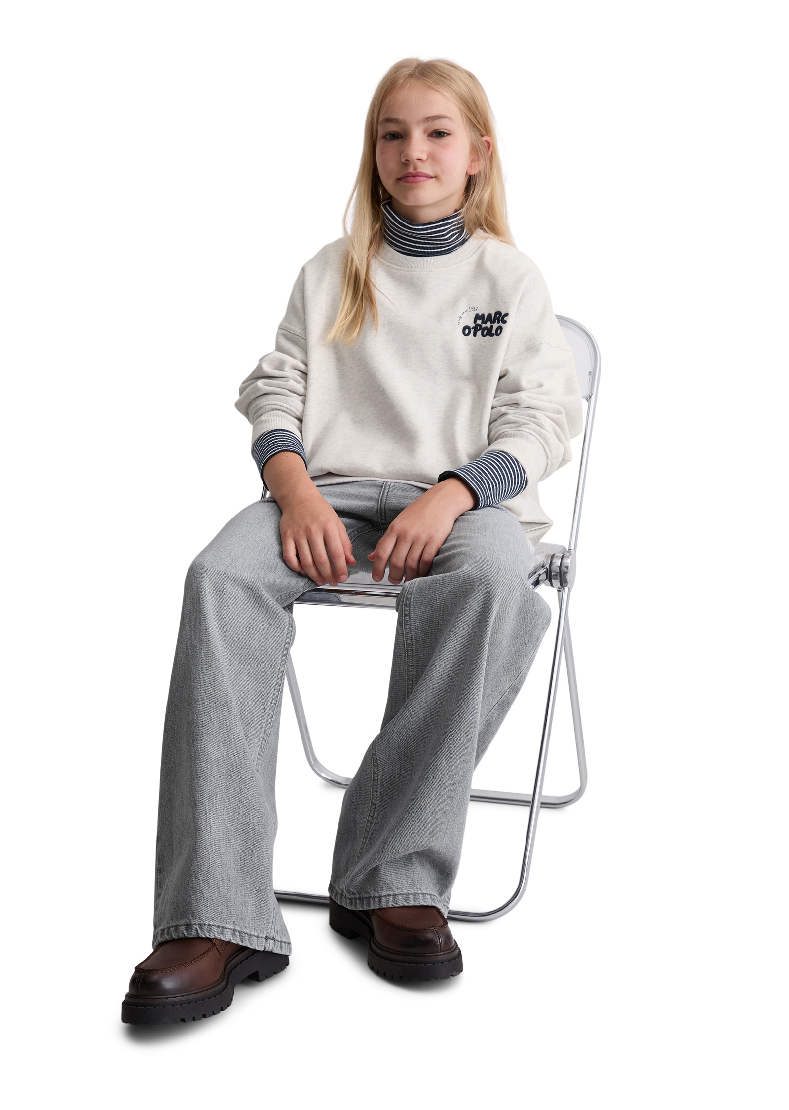 Marc O'Polo Sweatshirt »mit Logo-Stickerei auf beiden Seiten«