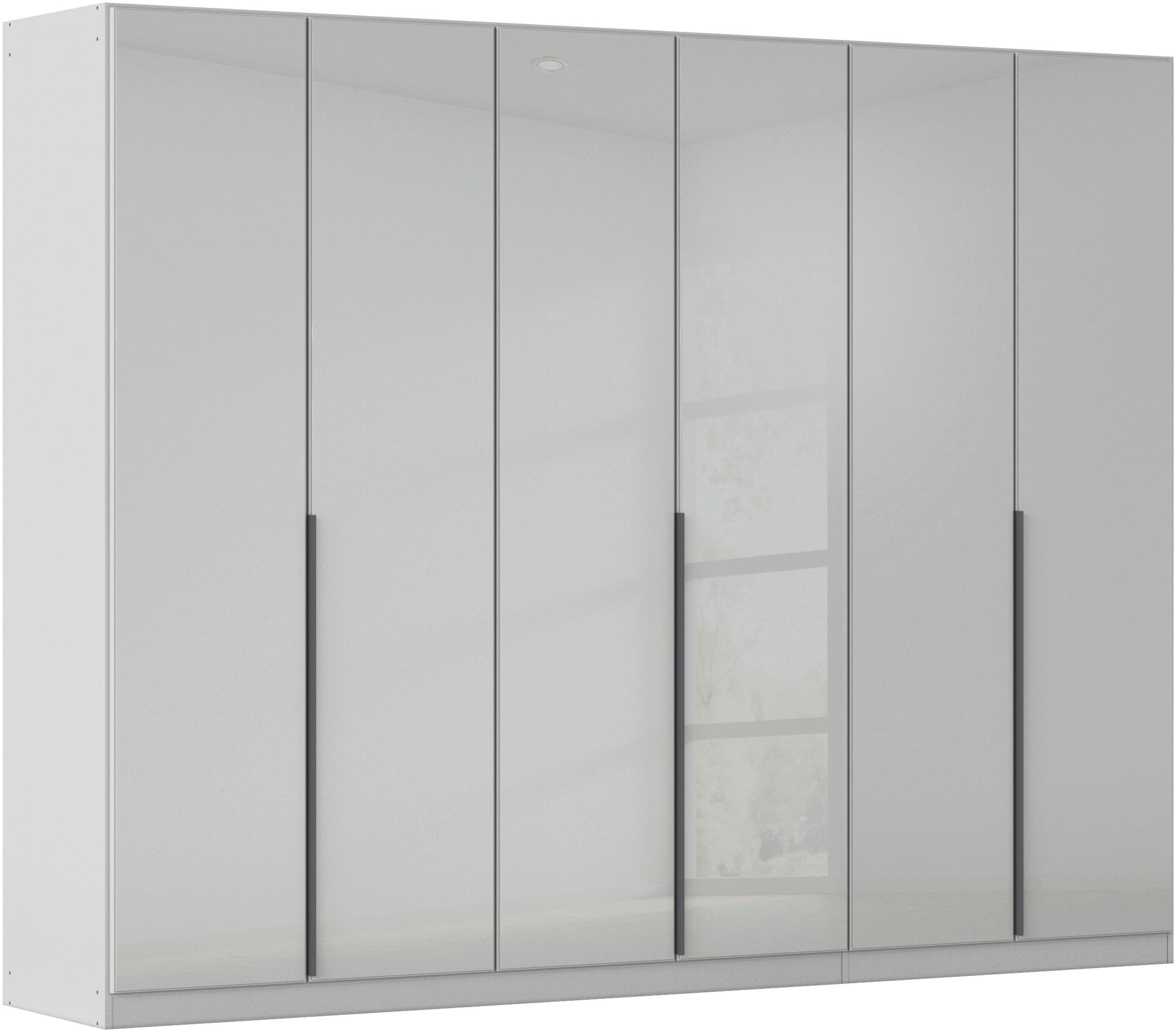 OTTO home Drehtürenschrank "Kleiderschrank Kleiderschränke Schrank Garderobe AGORDO mit Glasfront" in zwei Griff-Farben, Breiten 91-405 cm, durchdachte Innenausstattung, in 8 Breiten und 2 Höhen MADE IN GERMANY