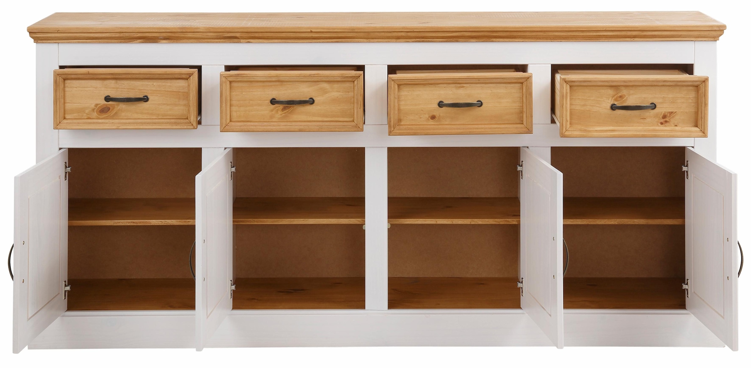 Home affaire Sideboard »Selma«, Kommode mit 4 Türen und 4 Schubkästen. Breite 192 cm