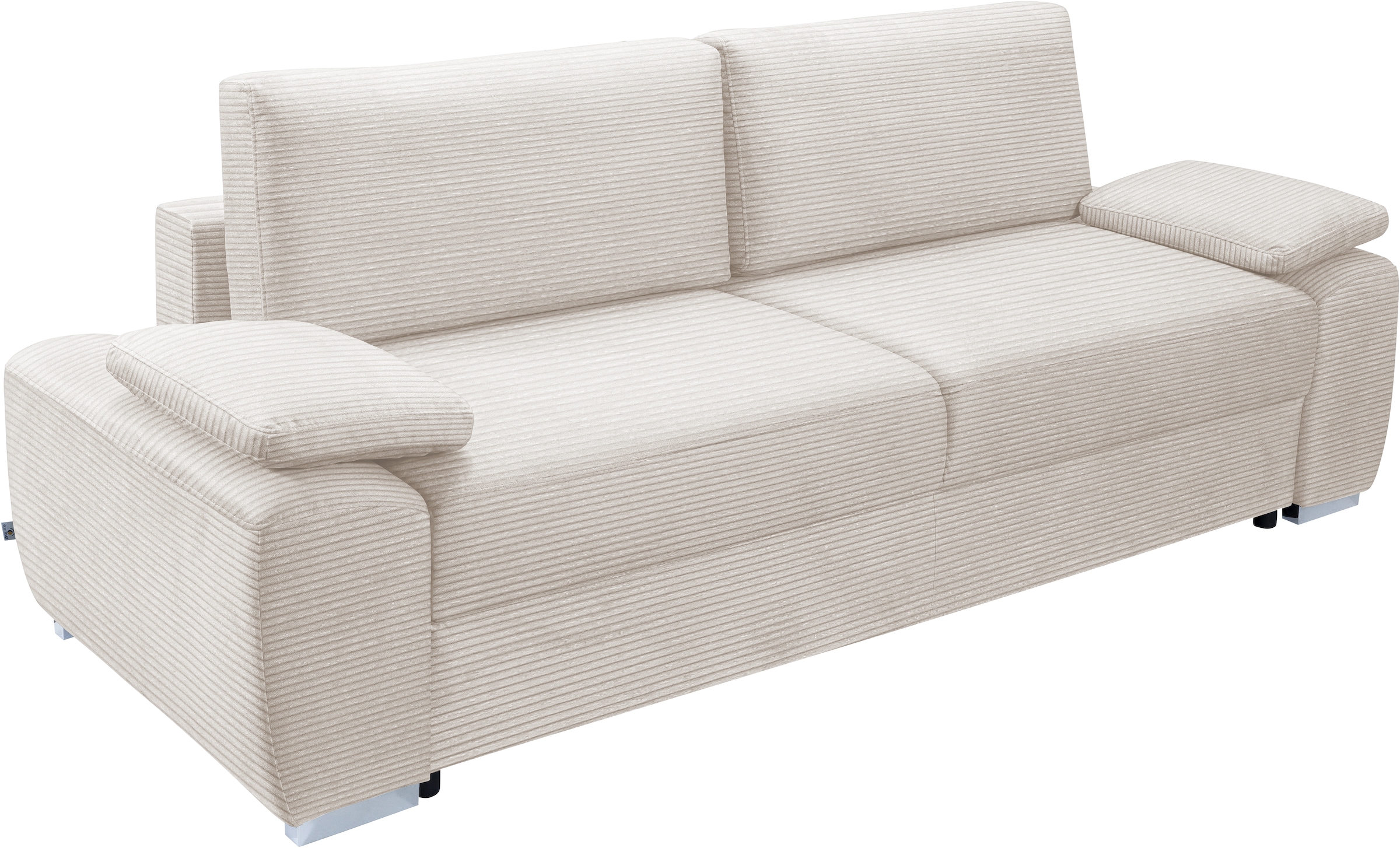 exxpo - sofa fashion 2-Sitzer »SOLSBURY, Sofa, Schlafsofa«, inkl. Federkern-Polsterung, Bettfunktion und Stauraum, in Cord