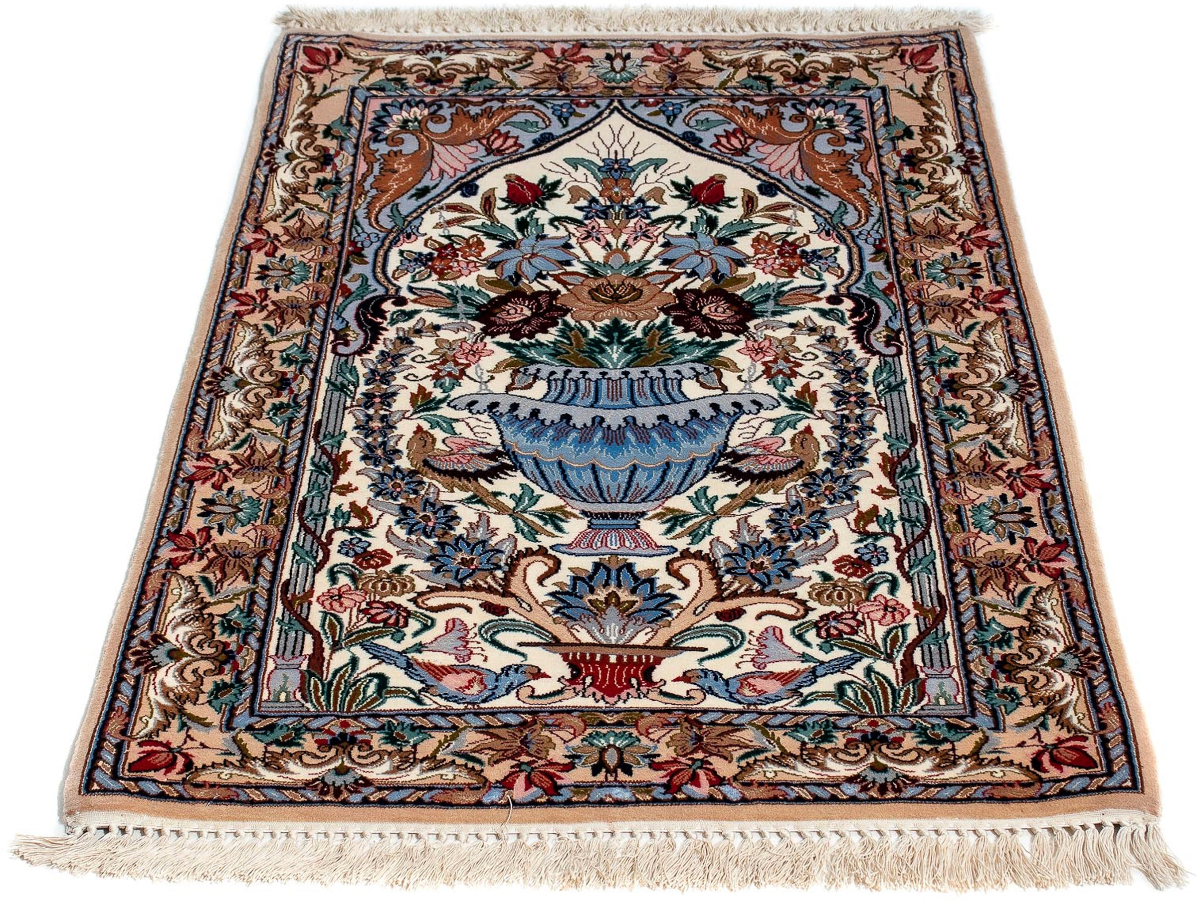 morgenland Orientteppich "Perser - Isfahan - Premium - 108 x 69 cm - mehrfarbig", rechteckig, 6 mm Höhe, Wohnzimmer, Han