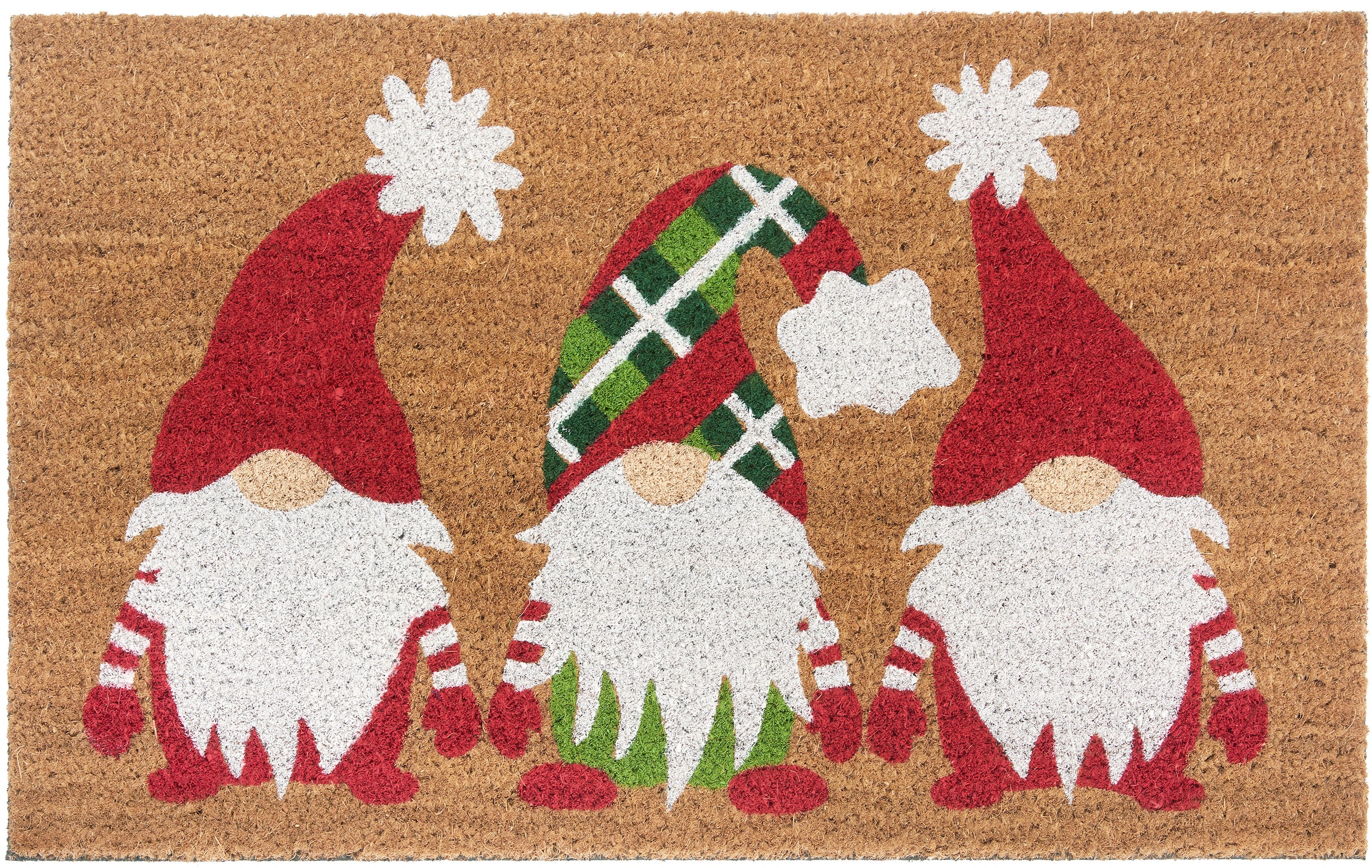 Kokos Christmas Mats Kokos, Outdoor, Flur Rutschfest, Kokosmatte, Schmutzfangmatte, »Mix rechteckig, BAUR Innen, | Gnomes«, Fußmatte Home HANSE