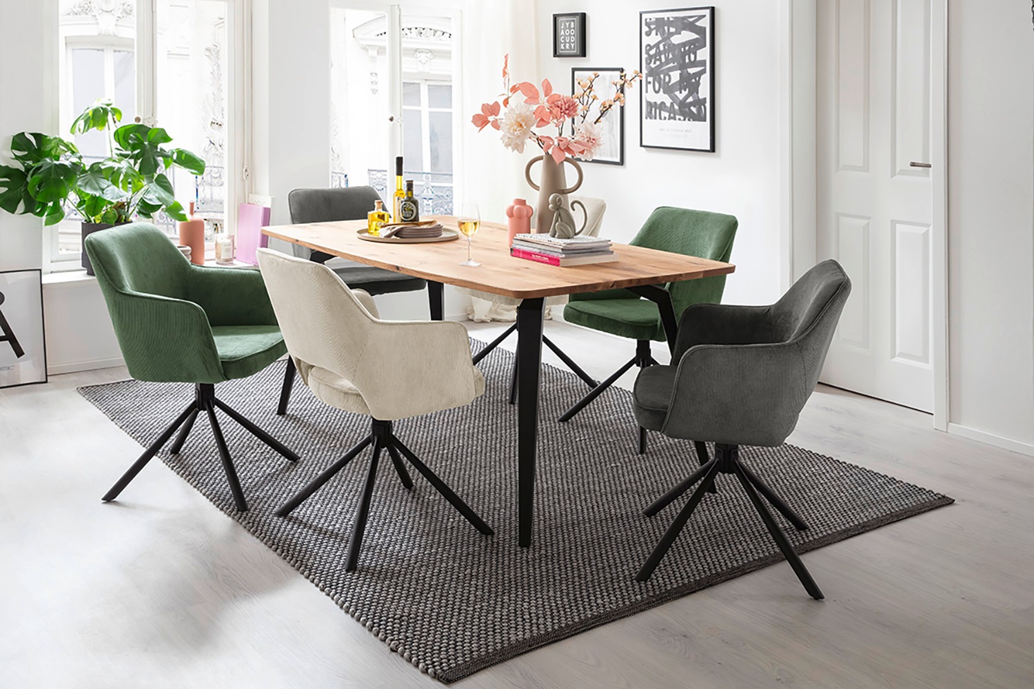 MCA furniture Esszimmerstuhl "LUZON" () (2er-Set), drehbar 180, Belastbarke günstig online kaufen