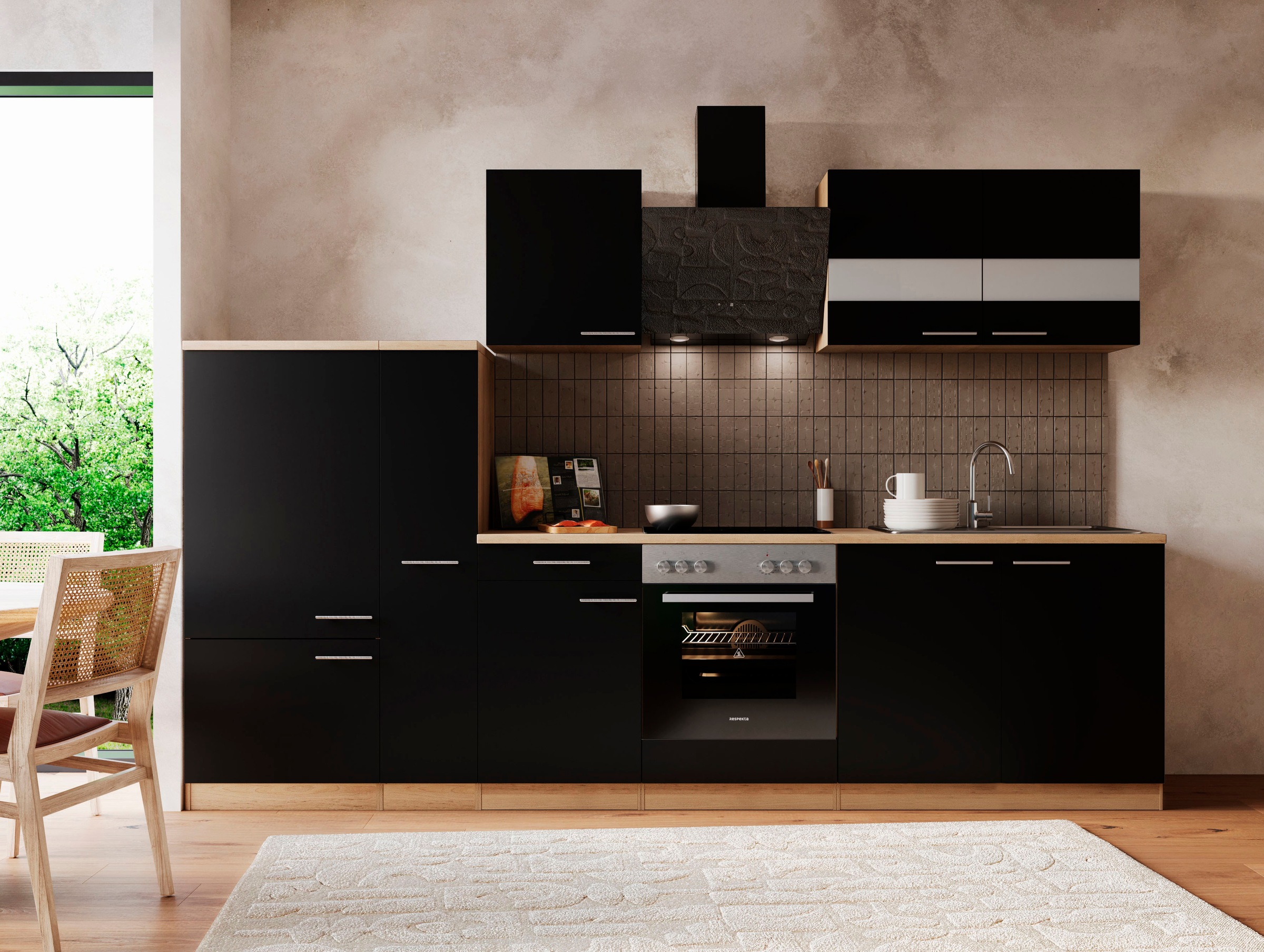 RESPEKTA Küche "Merle" Breite 300 cm, mit Soft-Close, in exklusiver Konfigu günstig online kaufen