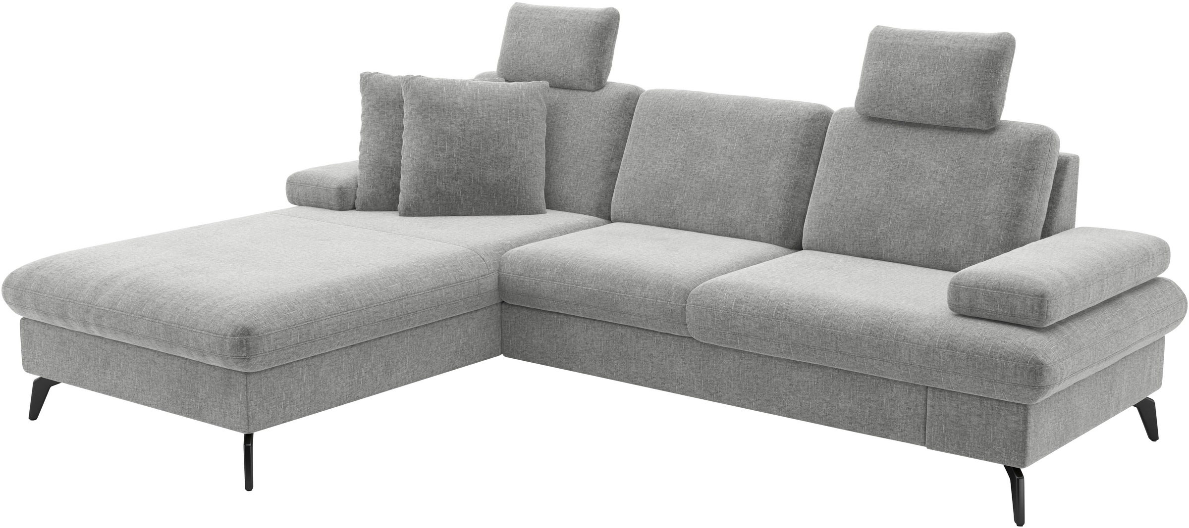 sit&more Ecksofa »Morris Jubi L-Form«, inkl. Armteilfunktion und 1 Zierkissen, wahlweise mit Bettfunktion