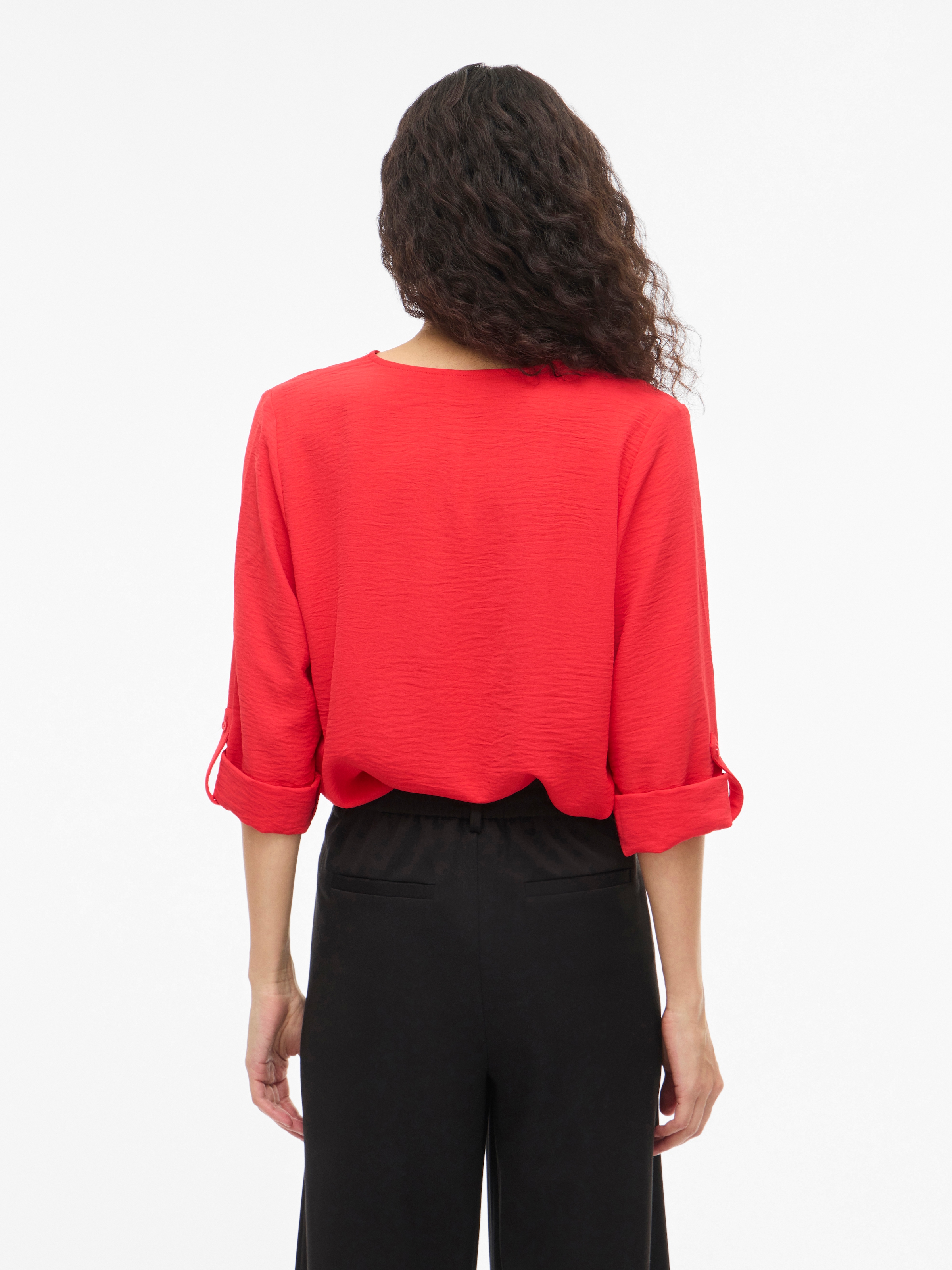 Vila Blusenshirt »VIJOSA 3/4 V-NECK TOP - NOOS«