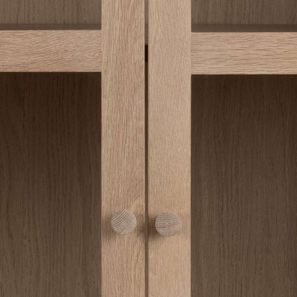 ACTONA GROUP Vitrine »Aston«, Schrank, 2 Glastüren, 2 Einlegeböden, 1 Schublade, Eiche Furnier