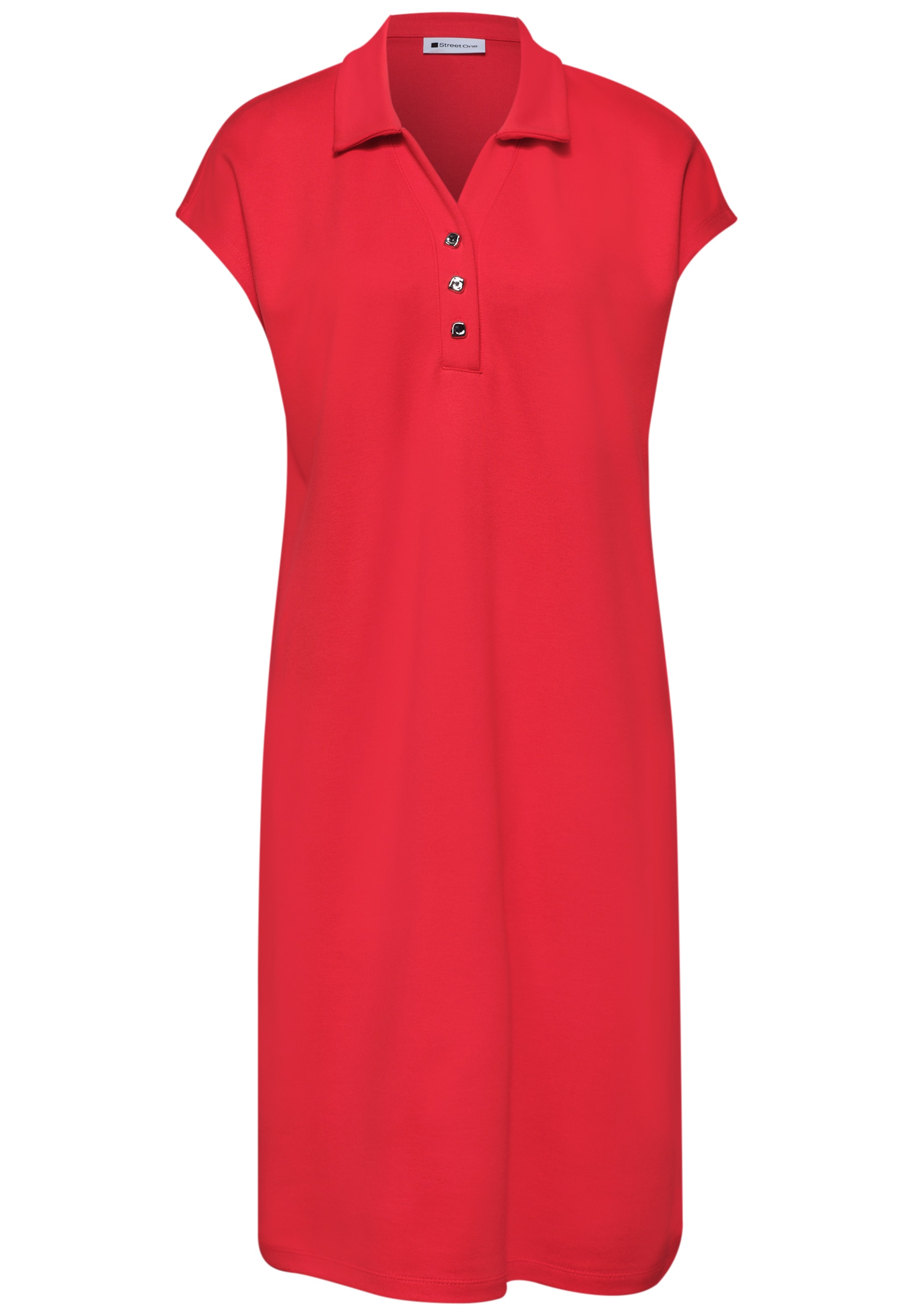 STREET ONE Midikleid Ohne Taschen in Unifarbe