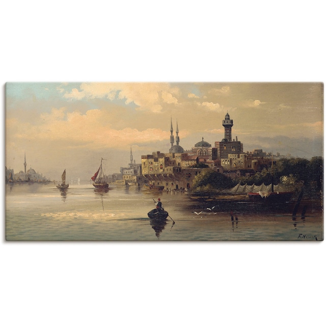 Artland Wandbild »Kauffahrtsschiffe auf Bosporus, Istanbul«, Gewässer, (1 St.),  als Leinwandbild, Wandaufkleber oder Poster in versch. Größen kaufen | BAUR