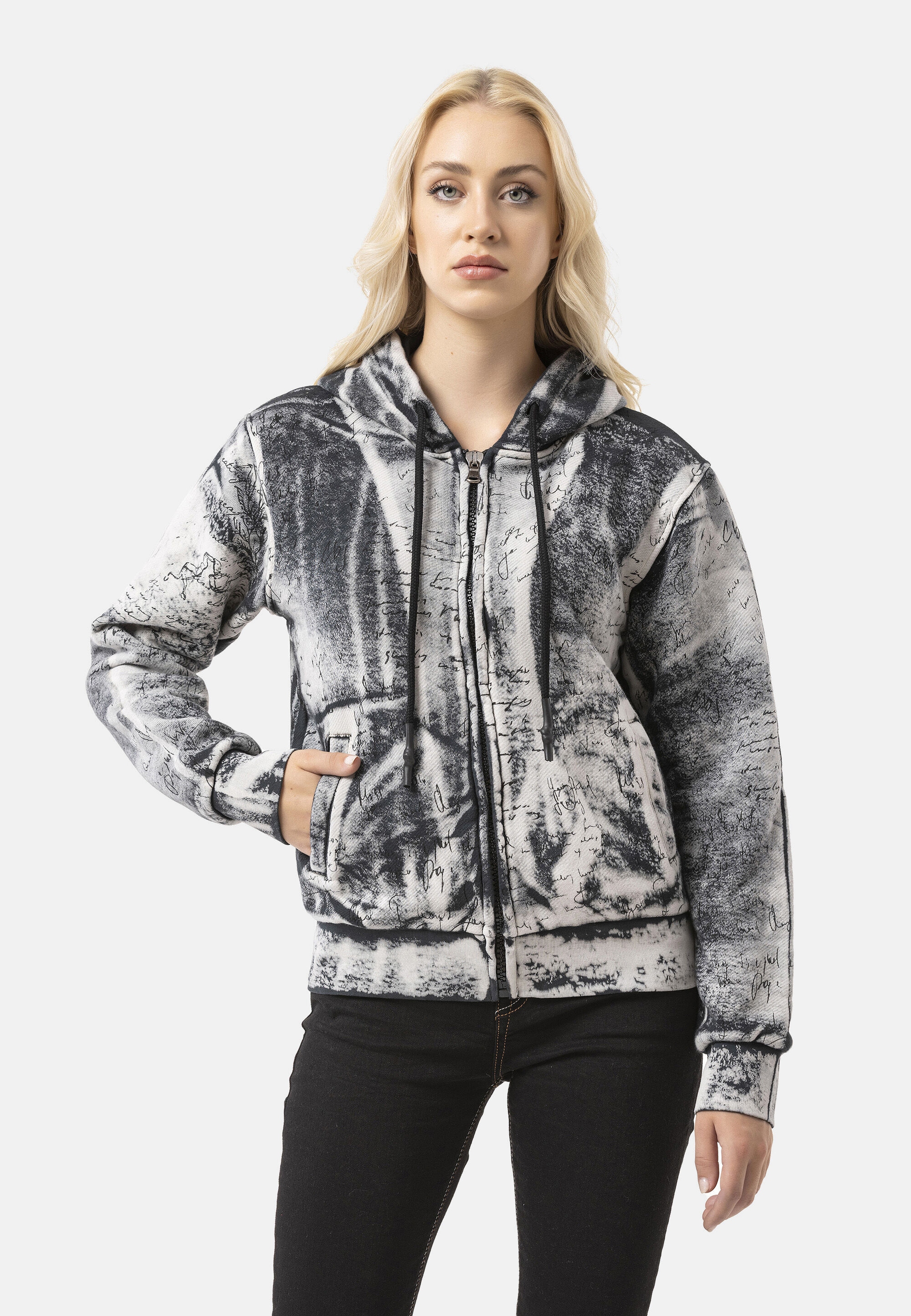 Cipo & Baxx "WL379" 1 tlg. ausdrucksstarkes Tie-Dye-Muster, kombiniert mit Rückenprint