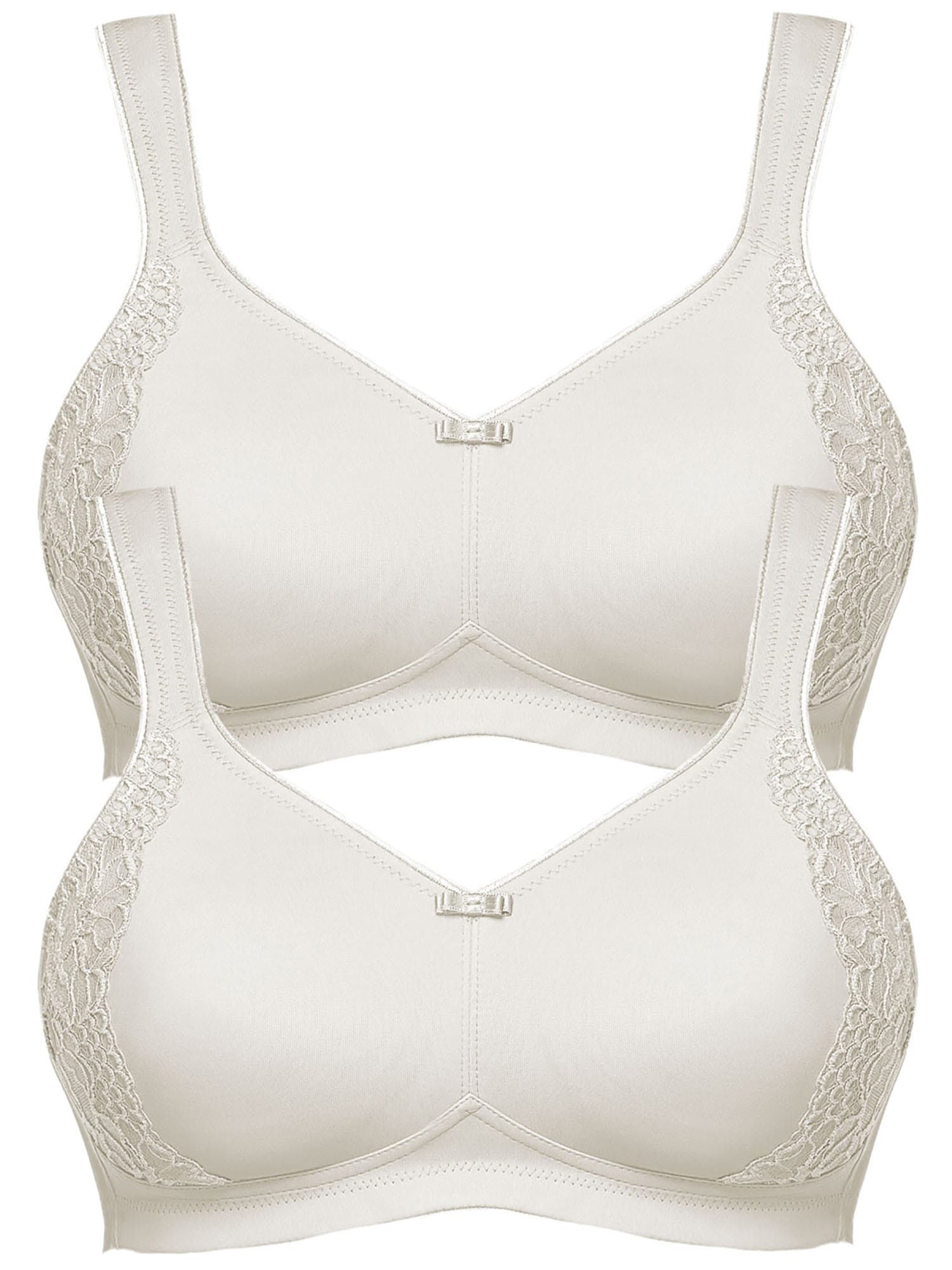 SUSA Damen Minimizer-BH "2er Pack Minimizer BH ohne Bügel London", Gr. 75champagner champagner, Stoff, Obermaterial: 76% Polyamid PA. 24% Elasthan