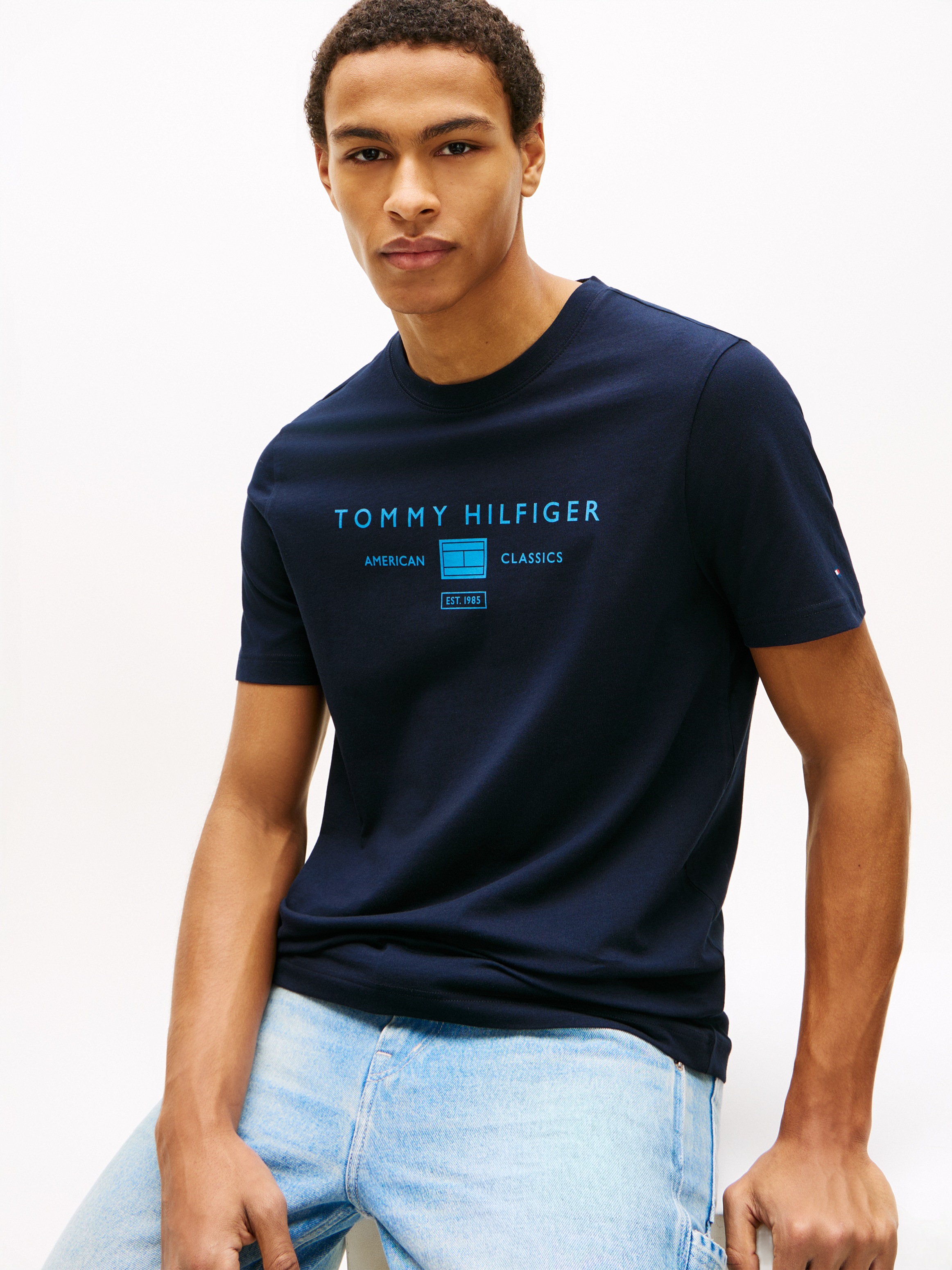 Tommy Hilfiger T-Shirt "BRAND LOVE MONO STACK" aus Jersey mit Logo günstig online kaufen
