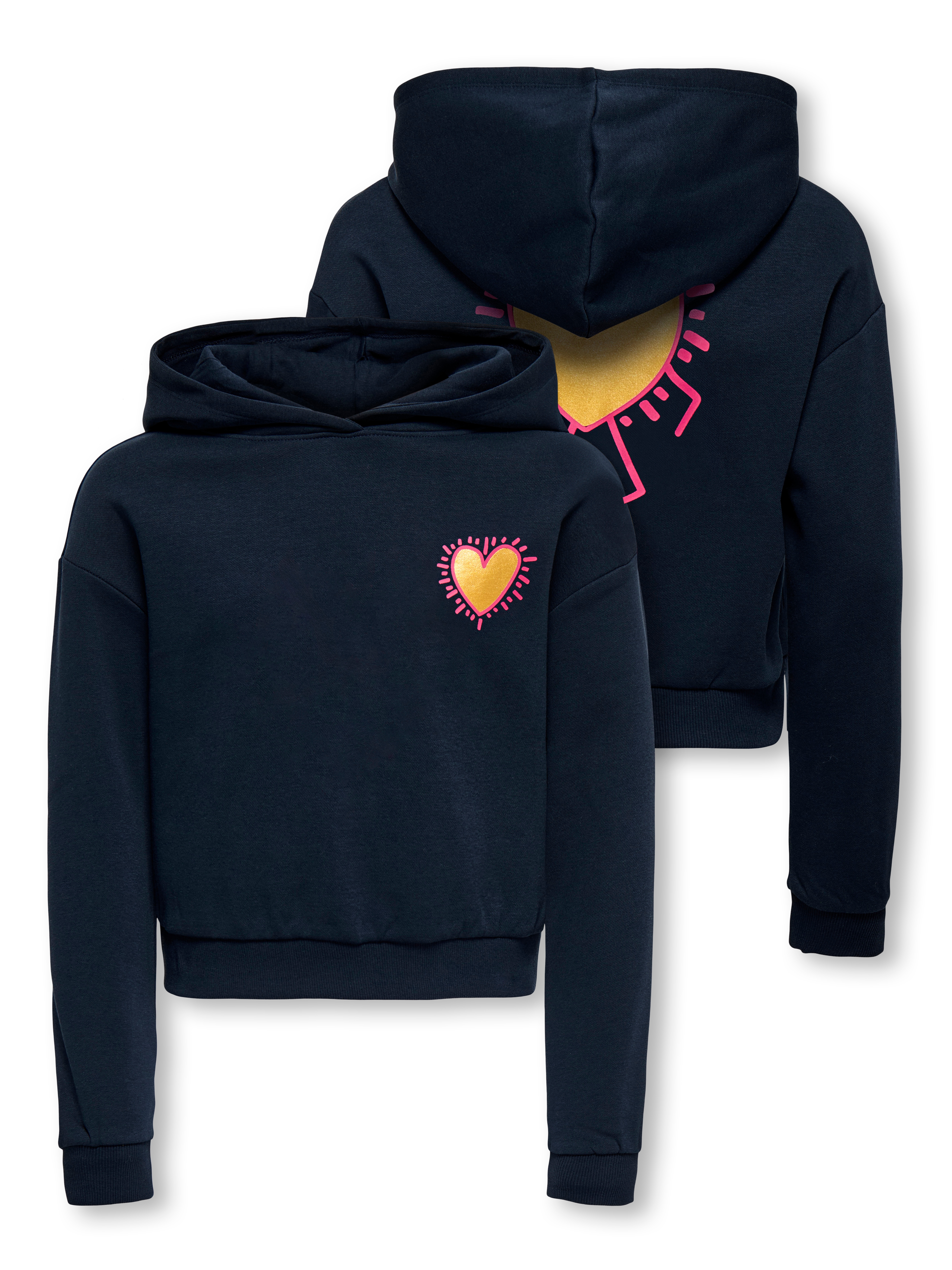 KIDS ONLY "KOGCOOPER LIFE LOV E LS HOOD FR SWT", Baumwollmischung, regular fit