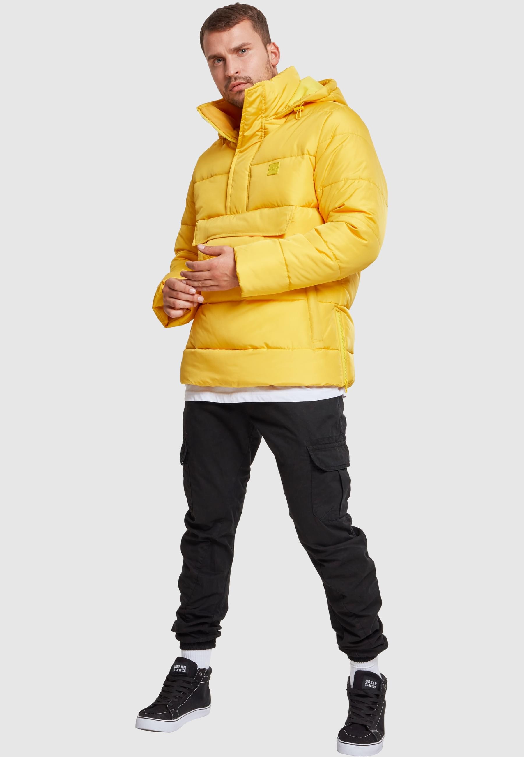 URBAN CLASSICS Winterjacke »Urban Classics Herren Pull Over Puffer Jacket«, (1 St.), mit Kapuze