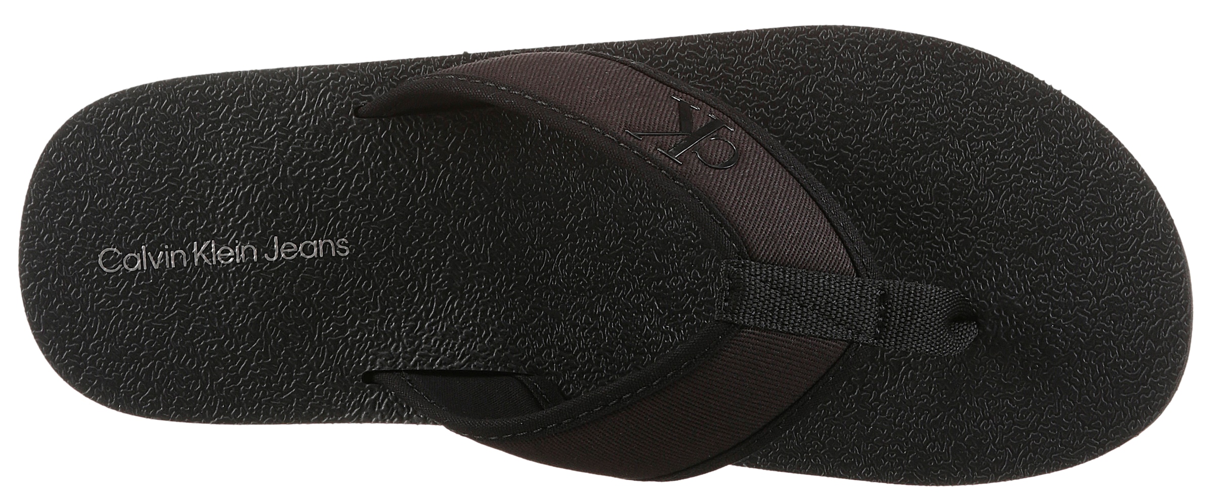 Calvin Klein Jeans Zehentrenner »THONG+ CV«, Sommerschuh, Strandschuh, Badeschuh, Schlappen mit weichem Zehensteg