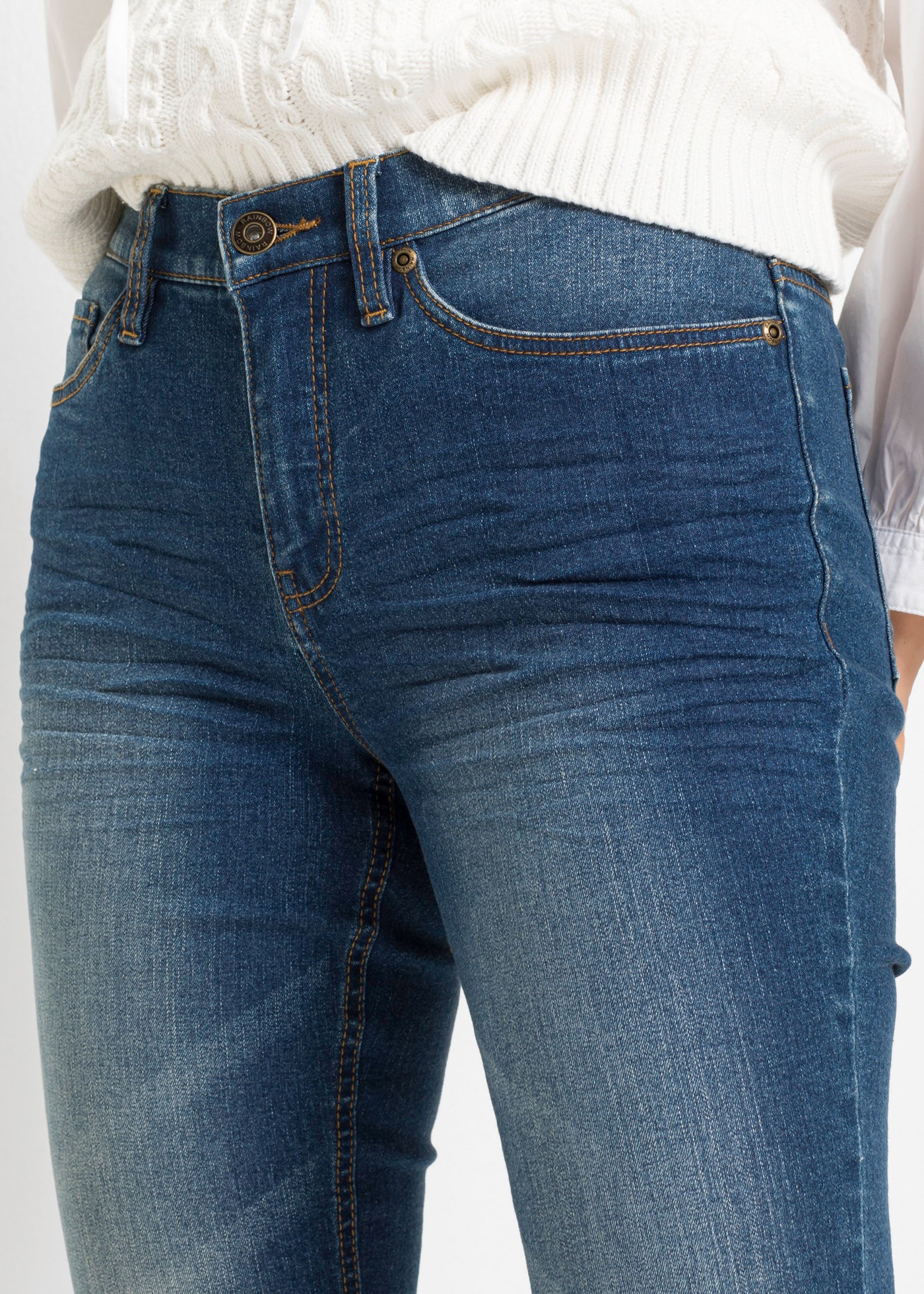 Thumbnail - bonprix Skinny-fit-Jeans Skinny-fit-Passform, verkürztes 7/8-Bein, mit Five-Pocket-Style