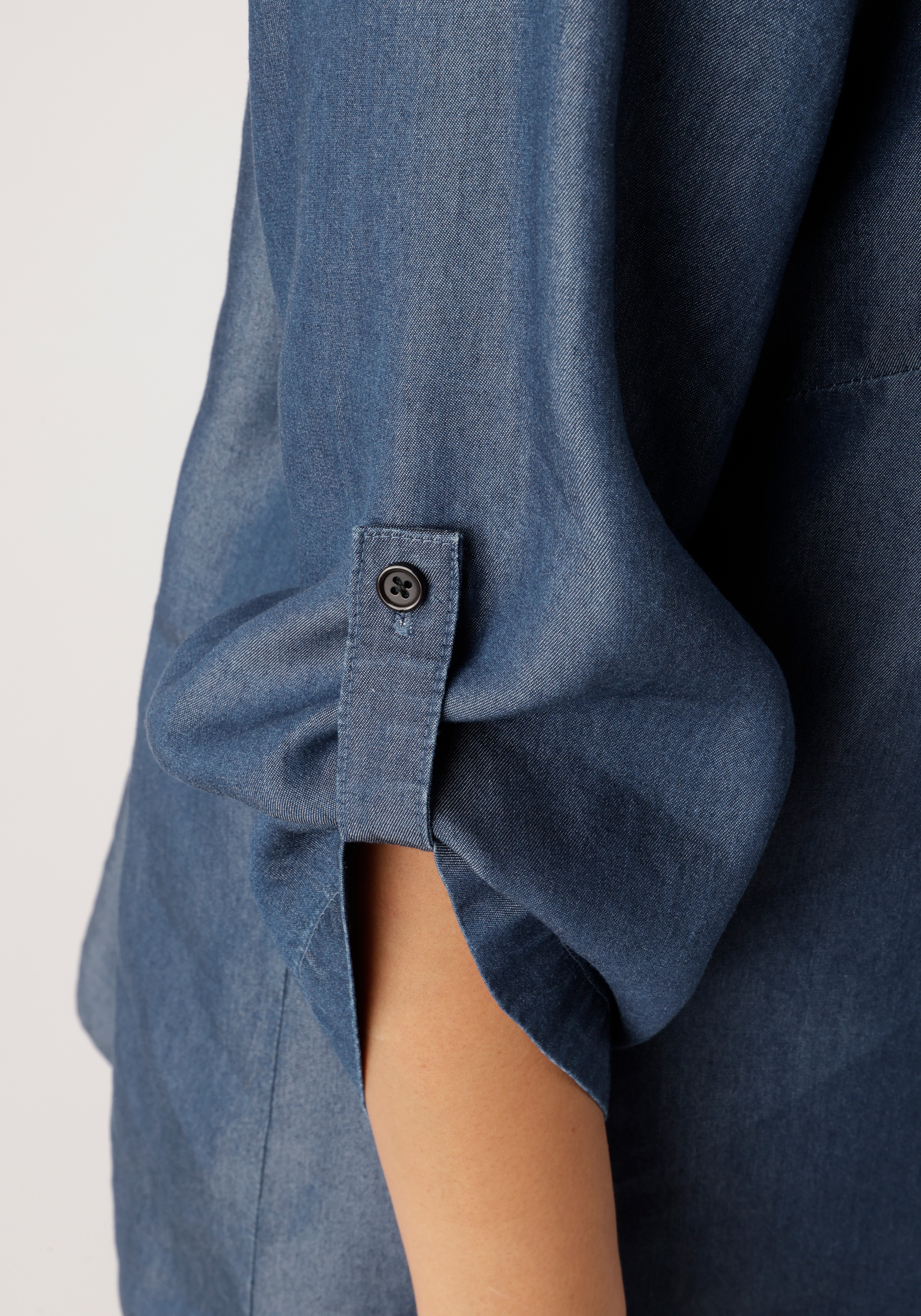 Thumbnail - Aniston PLUS Jeansbluse aus weicher Lyocell Qualität - NEUE KOLLEKTION