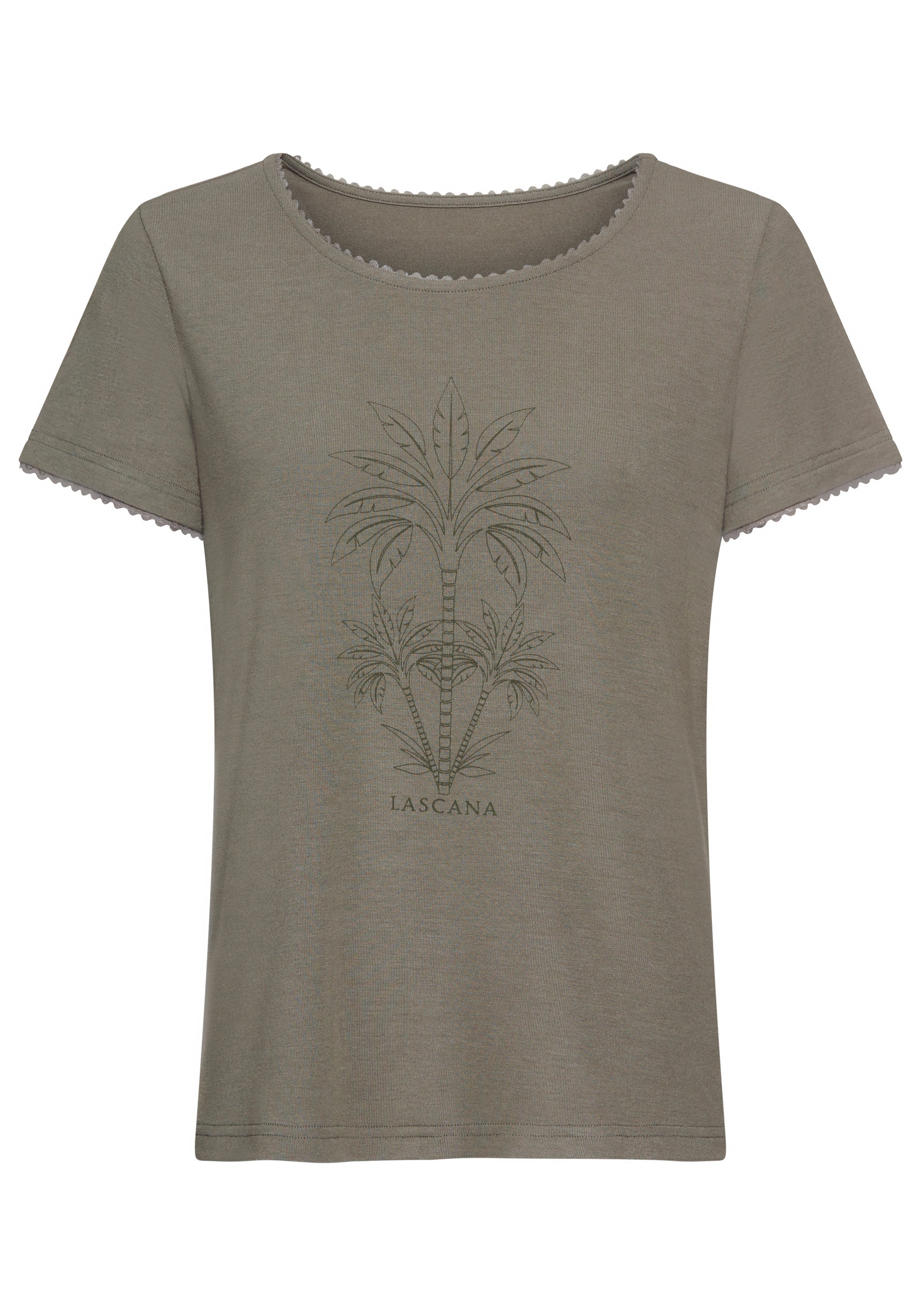 LASCANA T-Shirt, mit schönem Frontprint günstig online kaufen