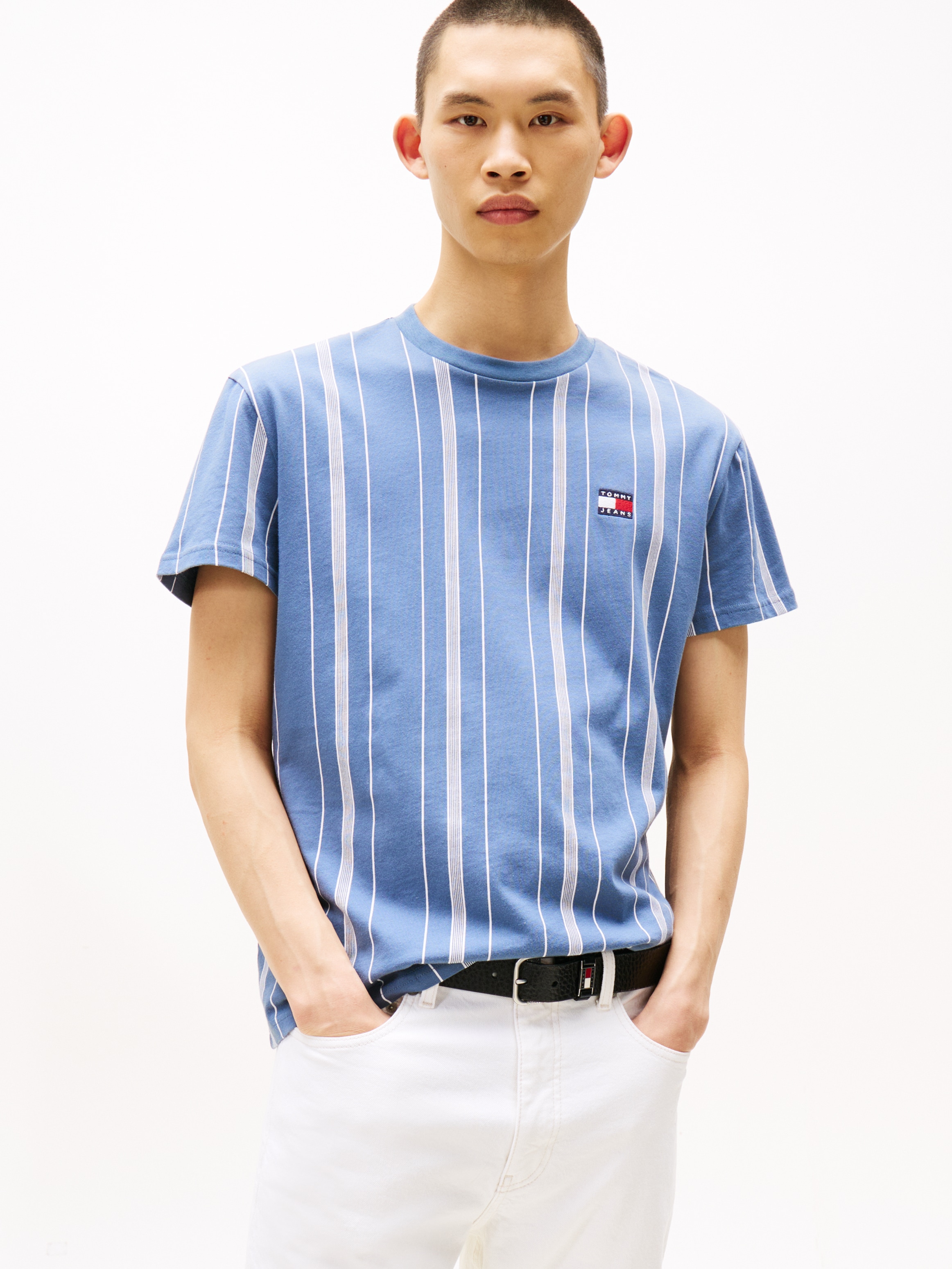Tommy Jeans T-Shirt "TJM REG VERT STRIPE SS TEE", modisch gestreift günstig online kaufen