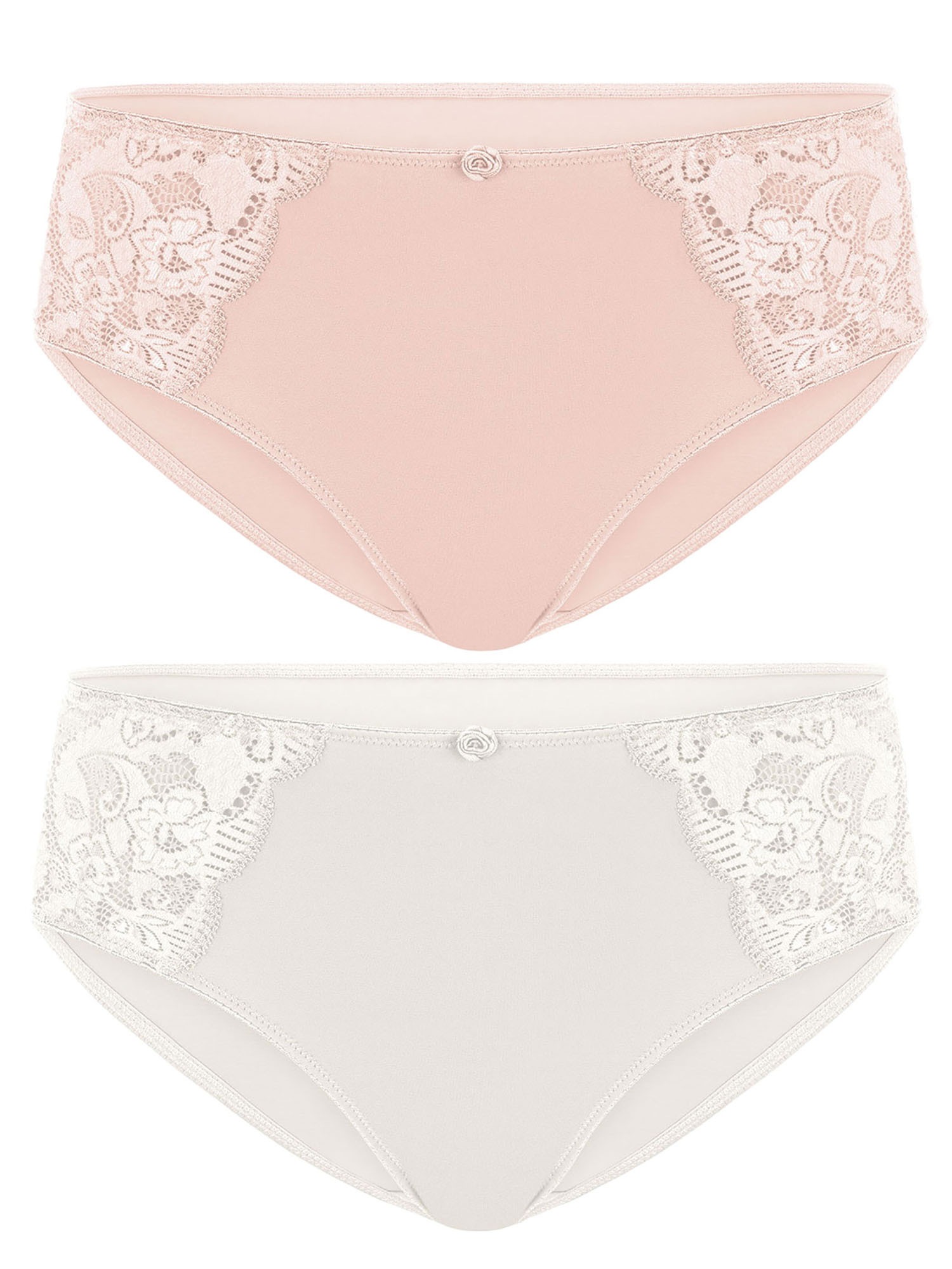 SUSA Damen Slip "2er Pack Damen Slip Latina", Gr. 38, bunt, Obermaterial: 78% Polyamid PA. 16% Elasthan EL. 6% Baumwolle CO., Unterhosen