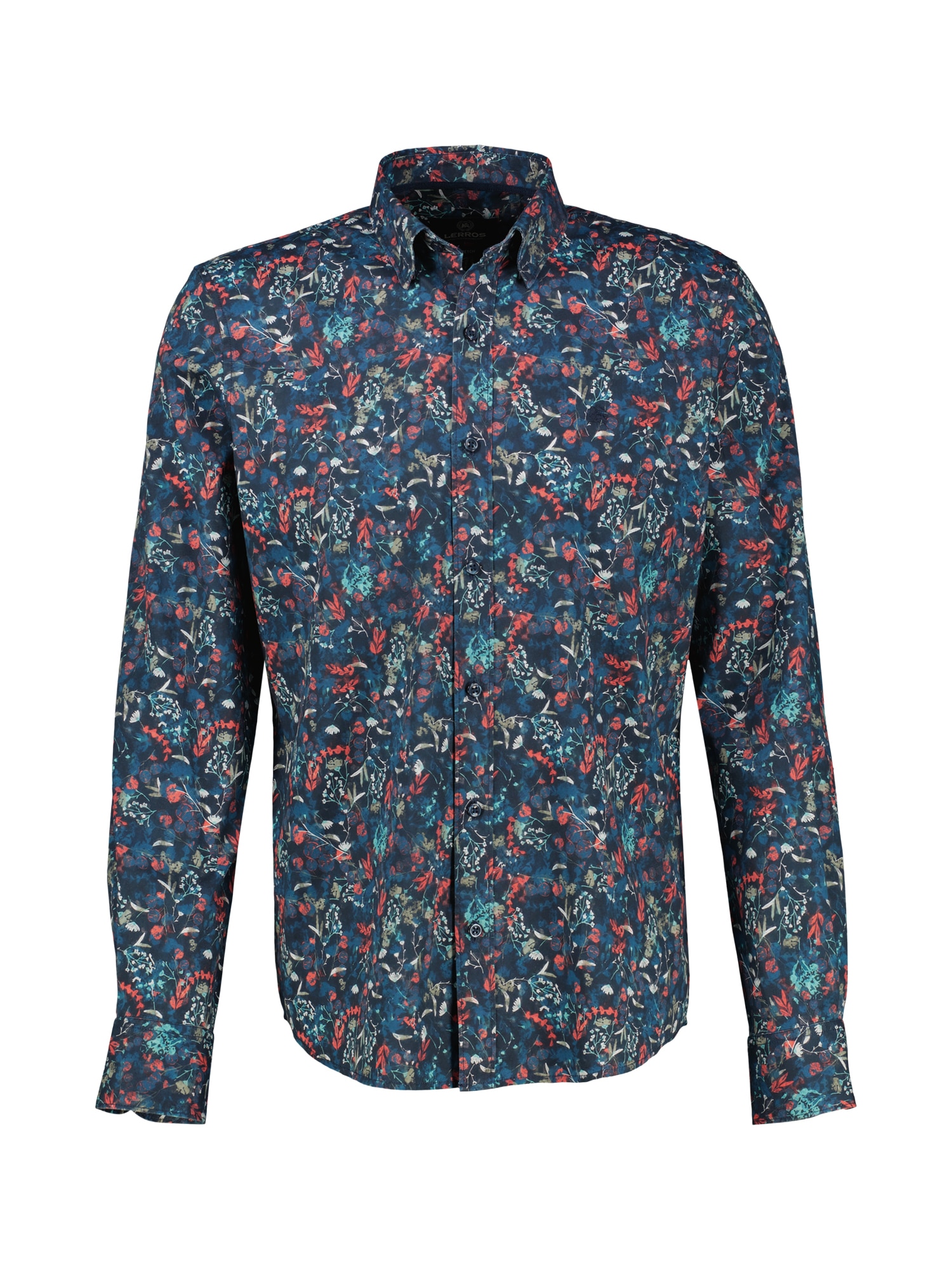 LERROS Langarmhemd »LERROS Langarmhemd mit floralem Printmuster«