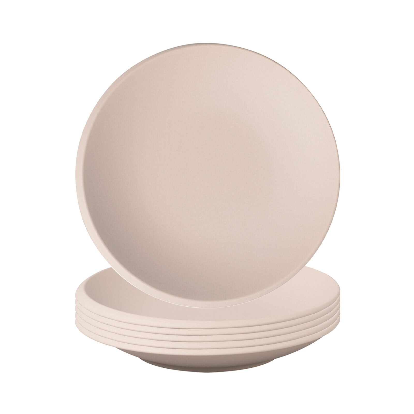 VILLEROY & BOCH Schale "Schalen flach NewMoon ø 25 cm 6er Set beige", B/H/L: 25cm, beige, Schüsseln