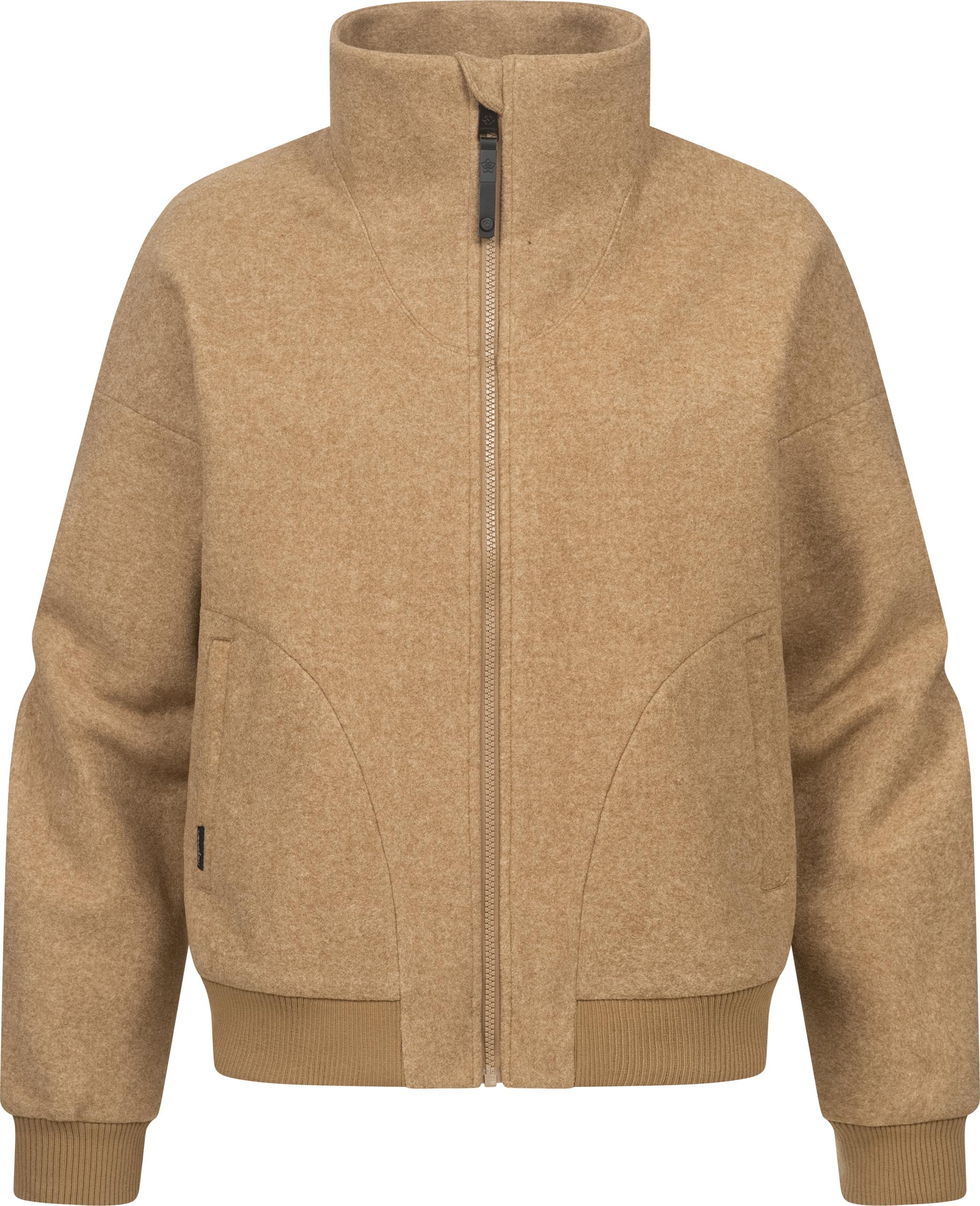 Ragwear Outdoorjacke »Toscia«, ohne Kapuze, angesagte oversized Übergangsjacke in Woll-Optik