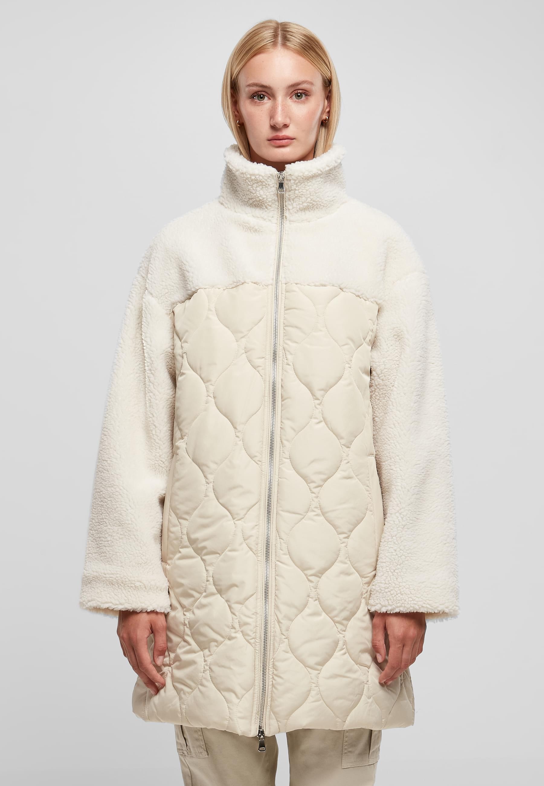 URBAN CLASSICS Winterjacke »Urban Classics Damen Ladies Oversized Sherpa Quilted Coat«, (1 St.), ohne Kapuze