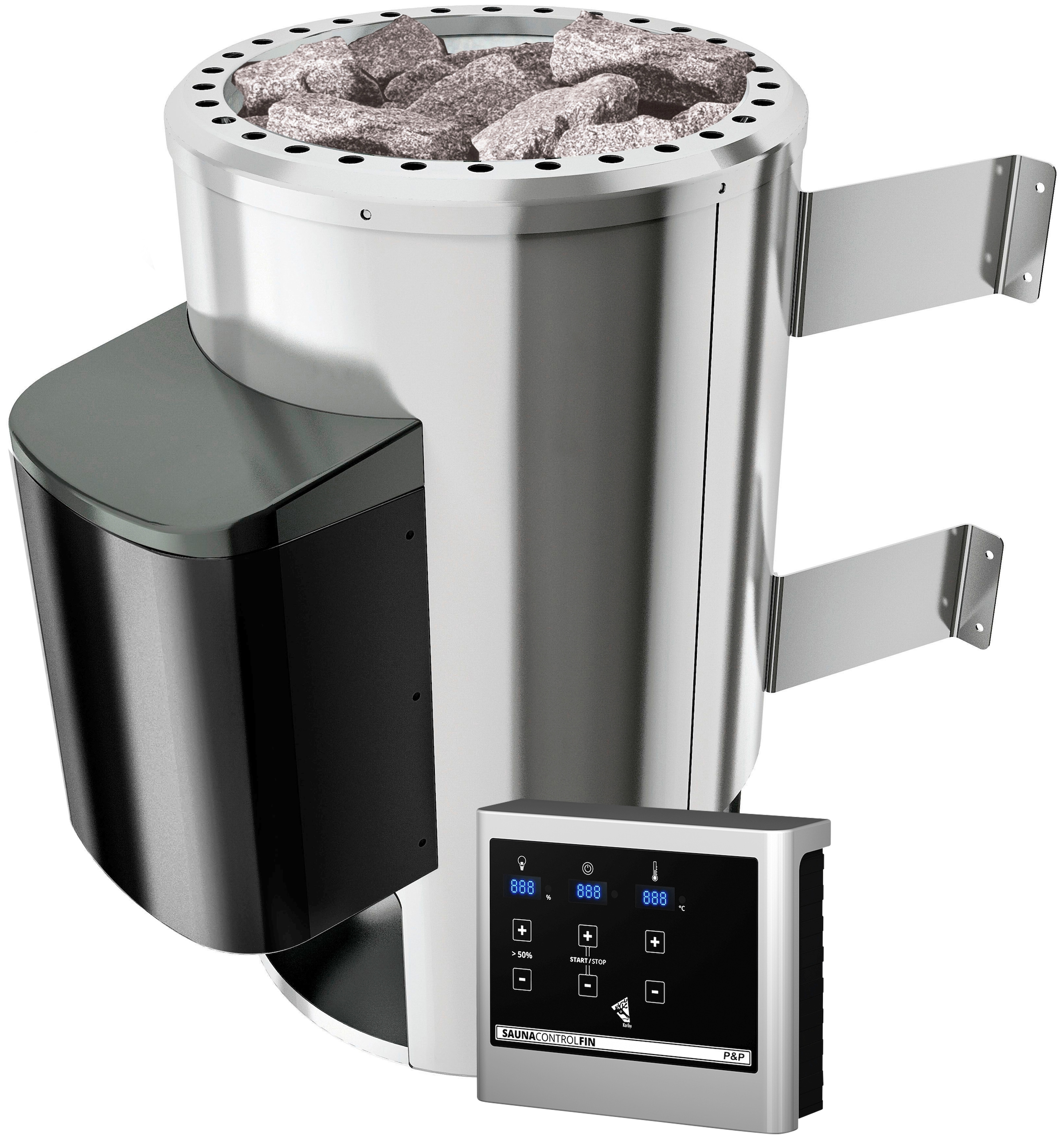 Karibu Sauna »Swantje« Set,  Ofen 3,6 kW externe Strg.easy