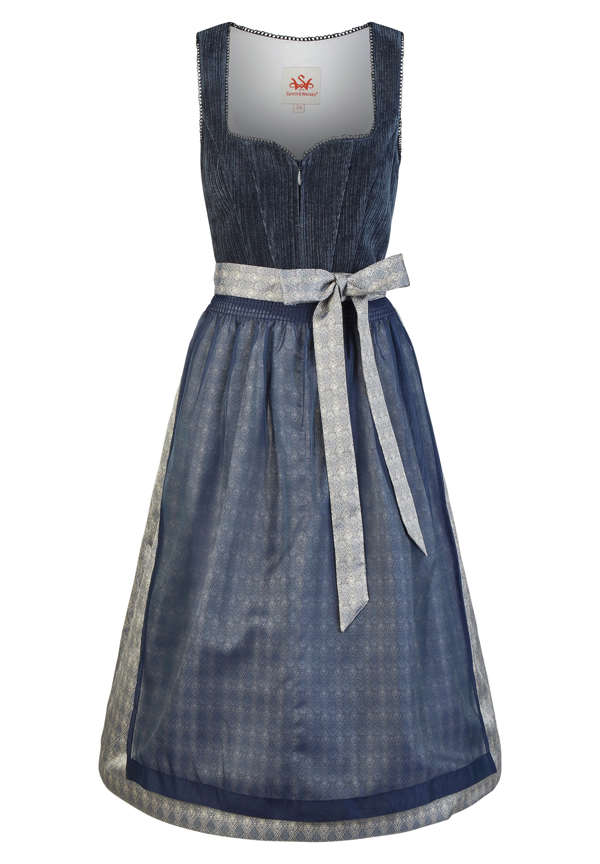 Spieth & Wensky Dirndl "Hildor" samtiges Cordoberteil