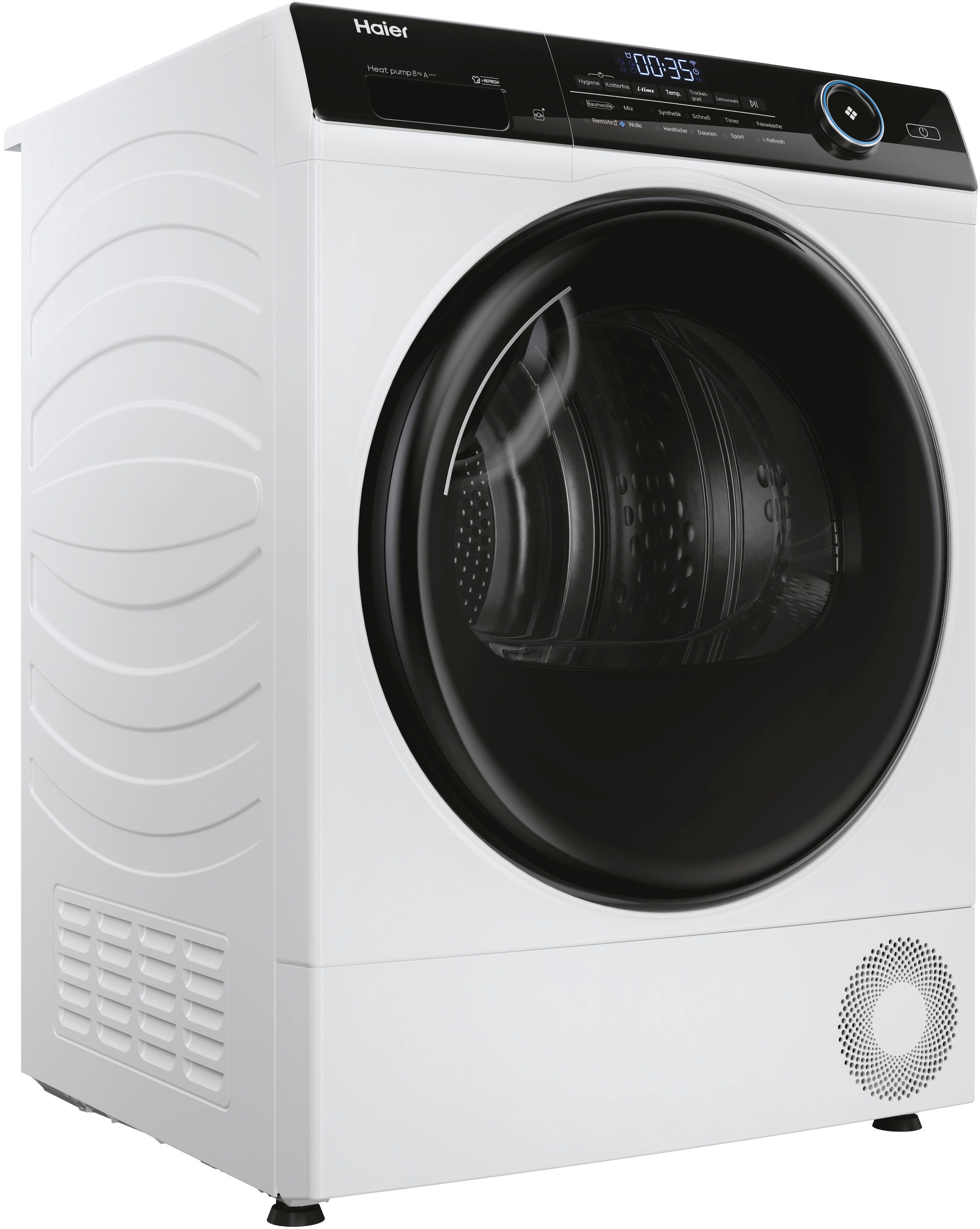 Haier Wärmepumpentrockner "HD81-A3959E-DE", 8 kg, 8 kg, A+++, Extra Hygiene-Funktion, Wi-Fi & hOn App