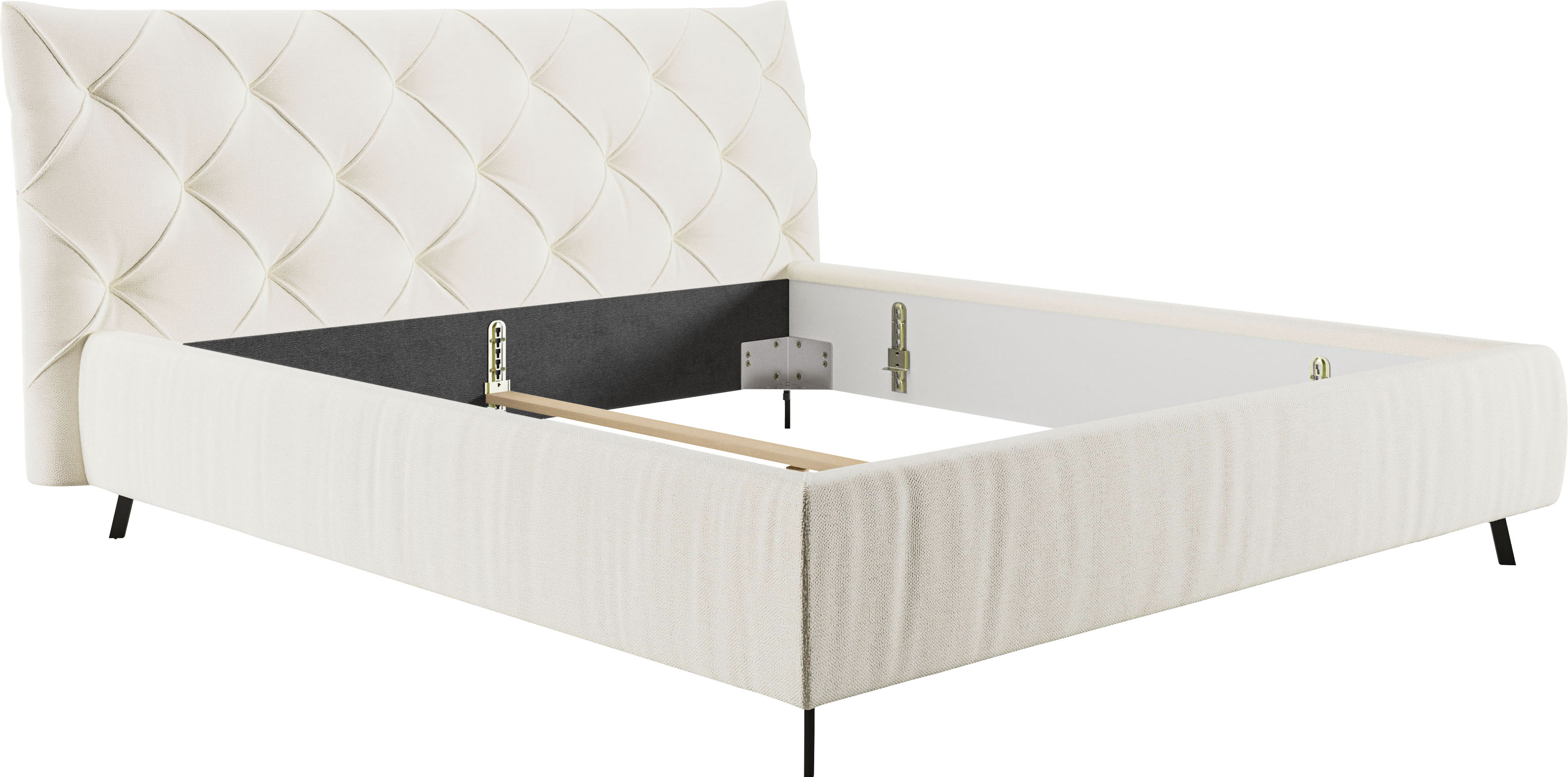 Thumbnail - Home affaire Polsterbett "Elloree, in 4 Breiten bis 200cm, auch in Leder" Kopfteilhöhe 105 cm, belastbar bis 280 kg, auc...