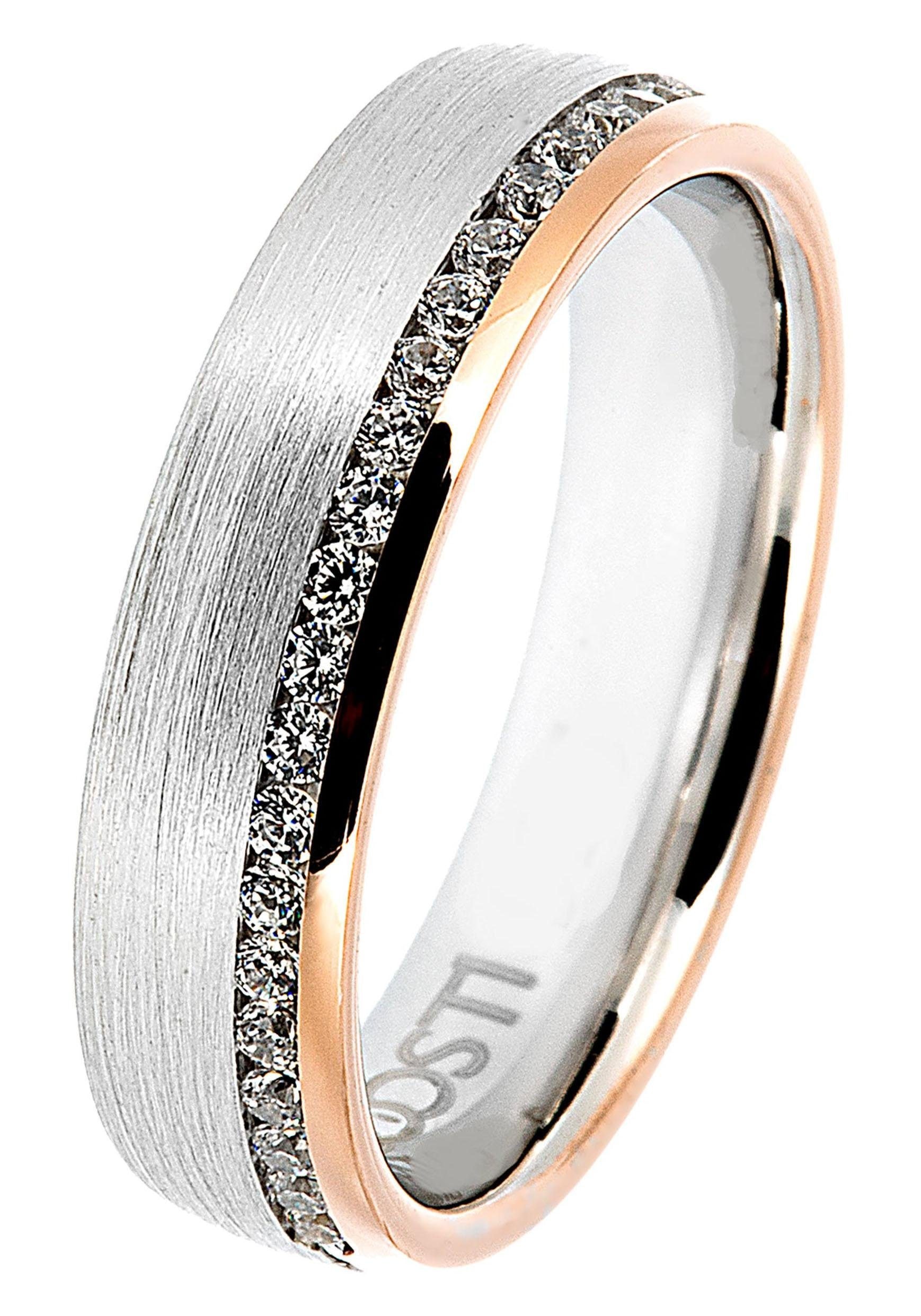 DOOSTI Trauring »Schmuck Geschenk Silber 925 Trauring Ehering Partnerring LIEBE«, Made in Germany - wahlweise mit oder ohne Zirkonia