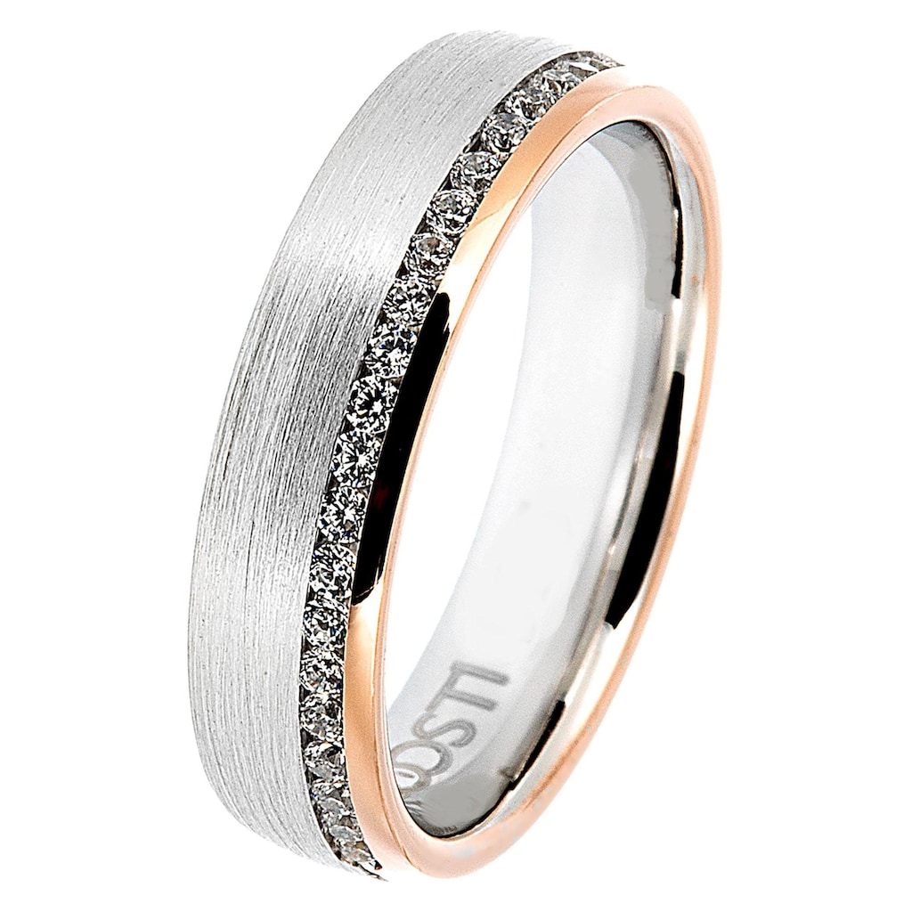 DOOSTI Trauring »Schmuck Geschenk Silber 925 Trauring Ehering Partnerring LIEBE«, Made in Germany - wahlweise mit oder ohne Zirkonia