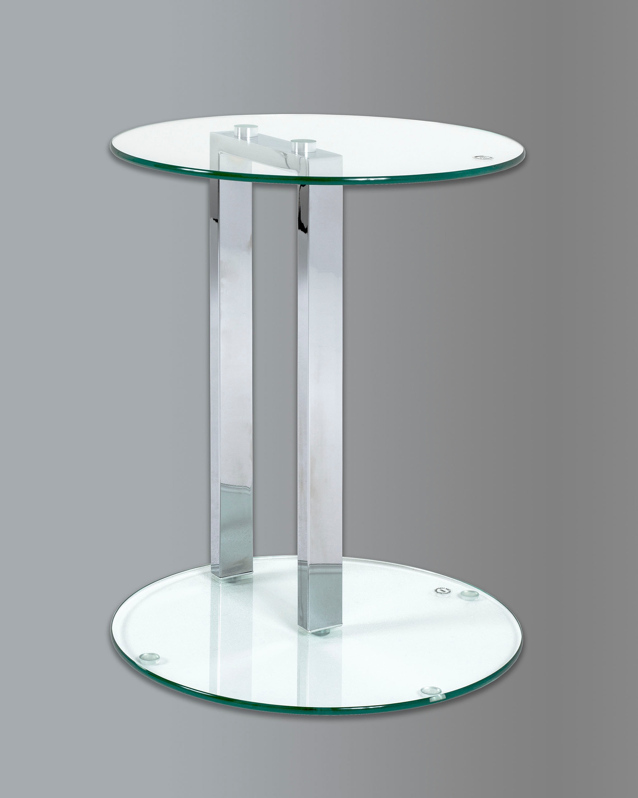 HAKU Beistelltisch "Sofatisch, Wohnzimmertisch" 1 Stk. tlg. rund - aus Metall Silber - Ø/H 40/50 cm