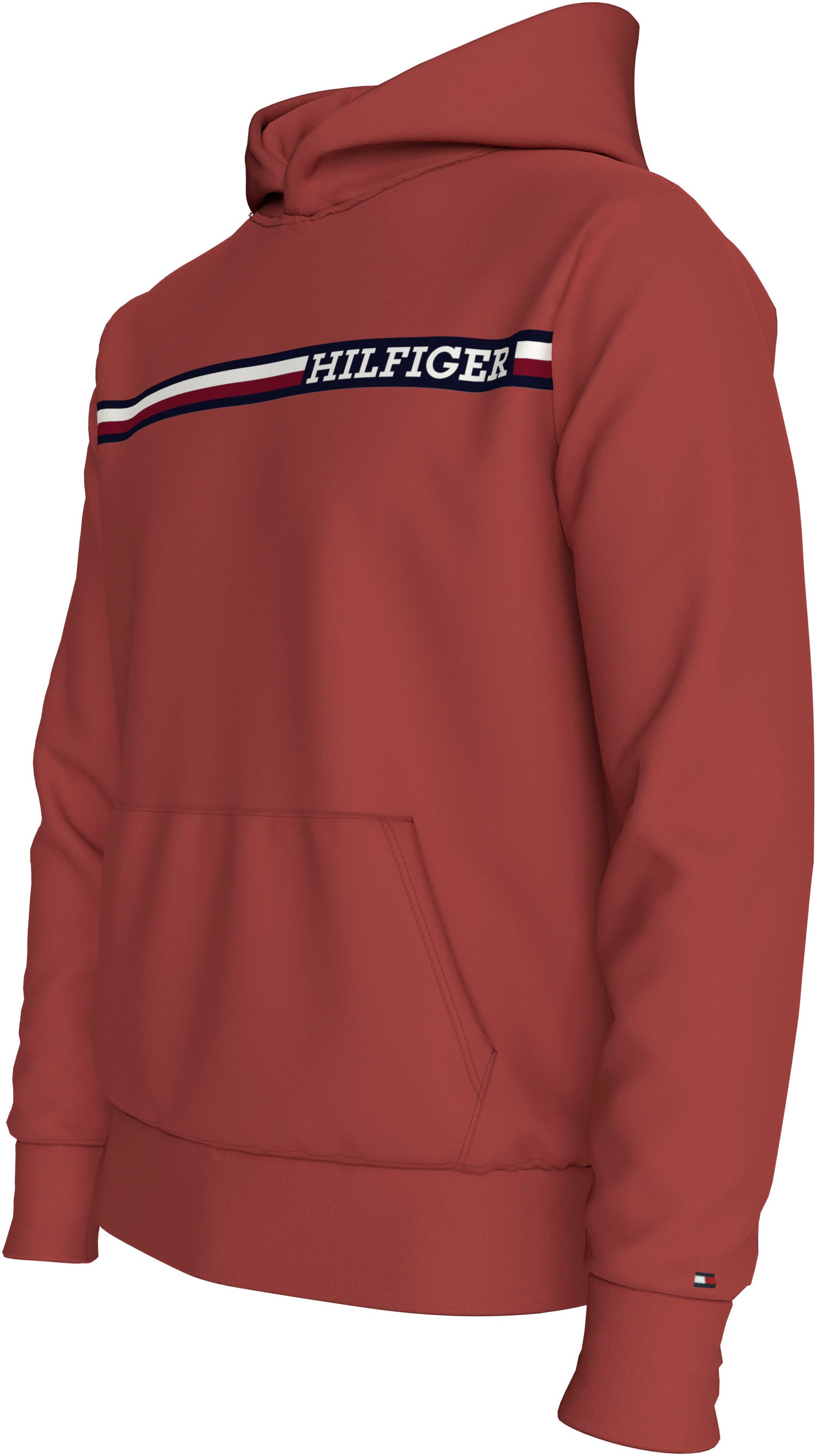 Tommy Hilfiger Big & Tall Kapuzensweatshirt »BT-CHEST STRIPE HOODY-B«, Große Größen mit Logoprägung