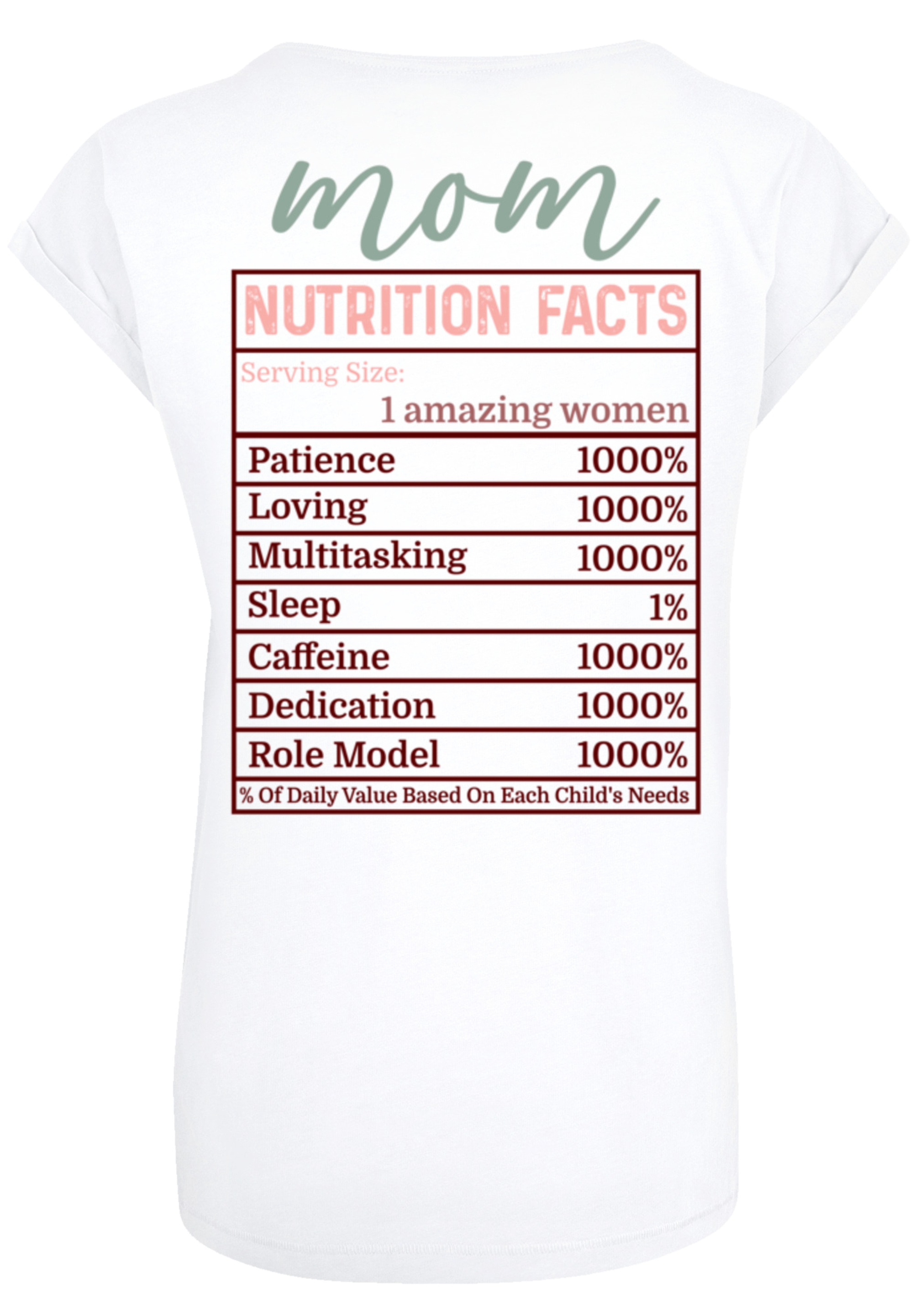F4NT4STIC T-Shirt »Mom Nutrition Facts« Premium Qualität