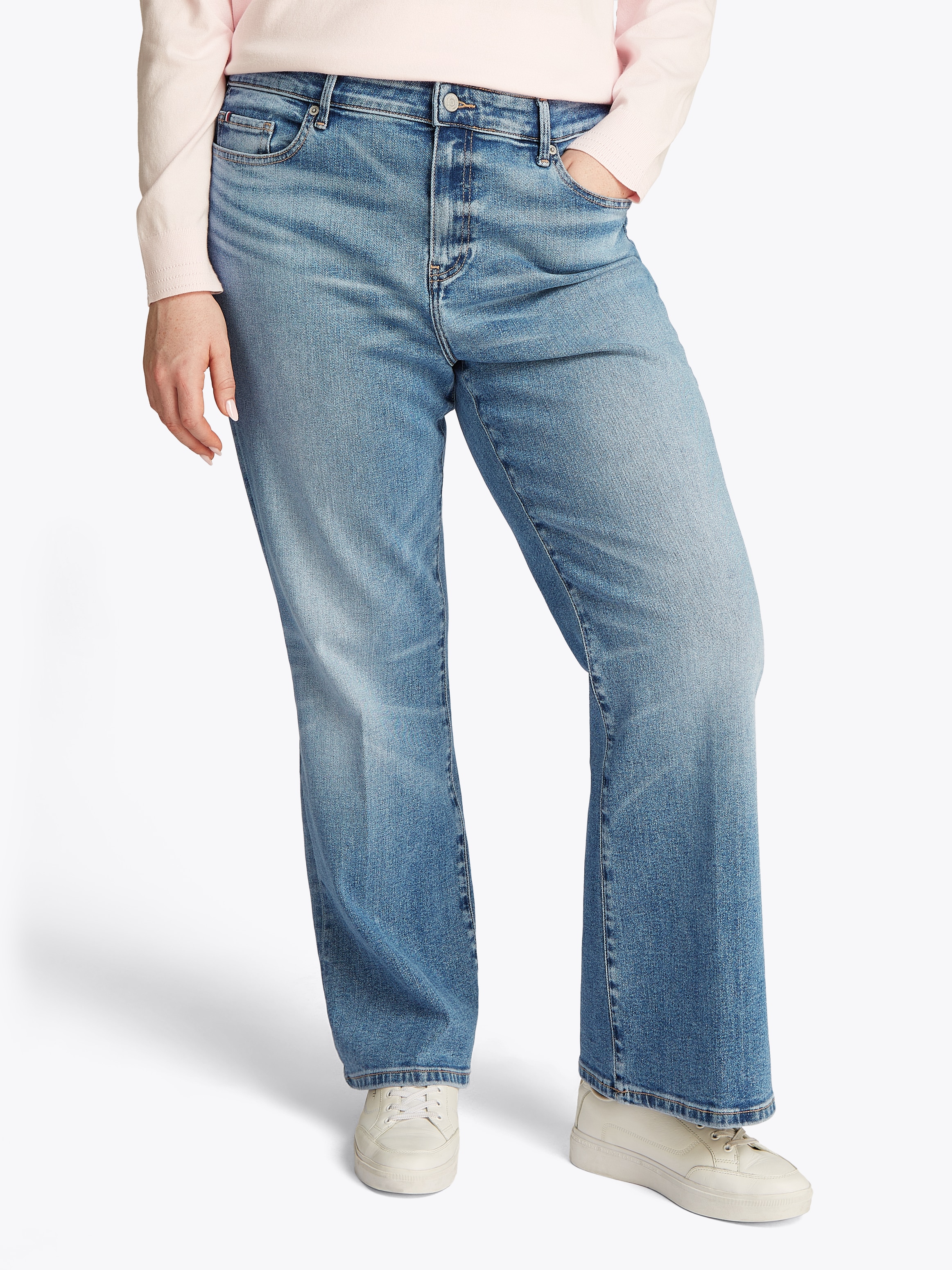 Bootcut-Jeans »CRV BOOTCUT RW TOBY«, in Großen Größen, Tommy Jeans Logo-Badge, stoned...