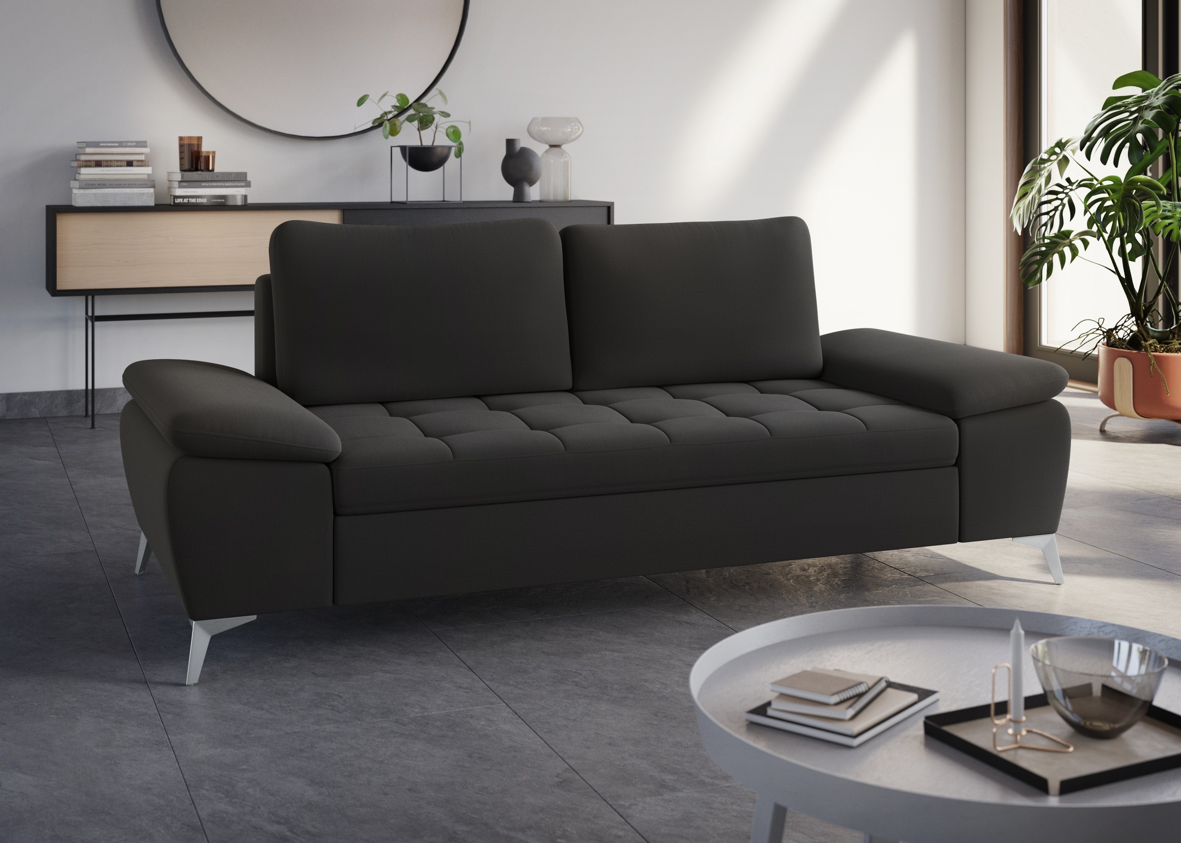 sit&more 2,5-Sitzer »Latigo«, mit hochwertigen Metallfüßen