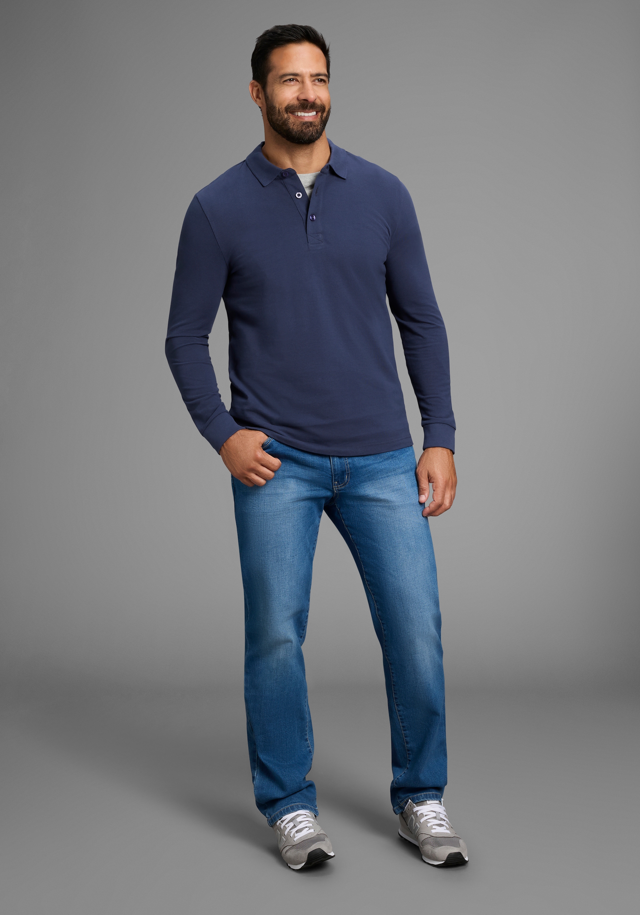 Man's World Poloshirt, in Pique´ Qualität
