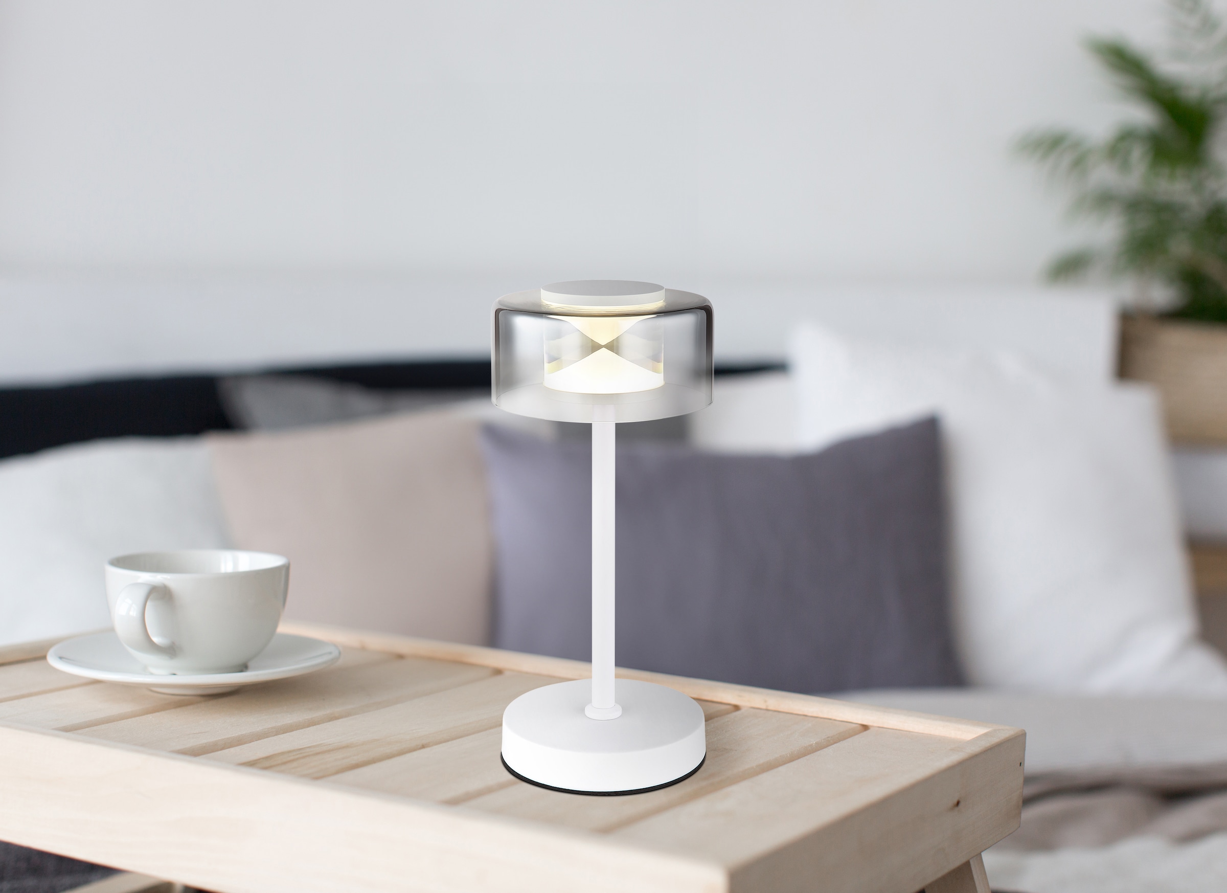 GLOBO LIGHTING Tischleuchte »BELINDA« LED-Modul 1 Stk. Warmweiß Tischlampe Nachttischlampe Deko-Tischleuchte Schlafzimmer