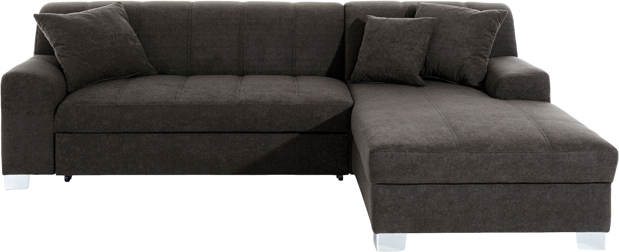 DOMO collection Ecksofa "Turah incl. Zierkissen, moderne Steppung, auch in günstig online kaufen